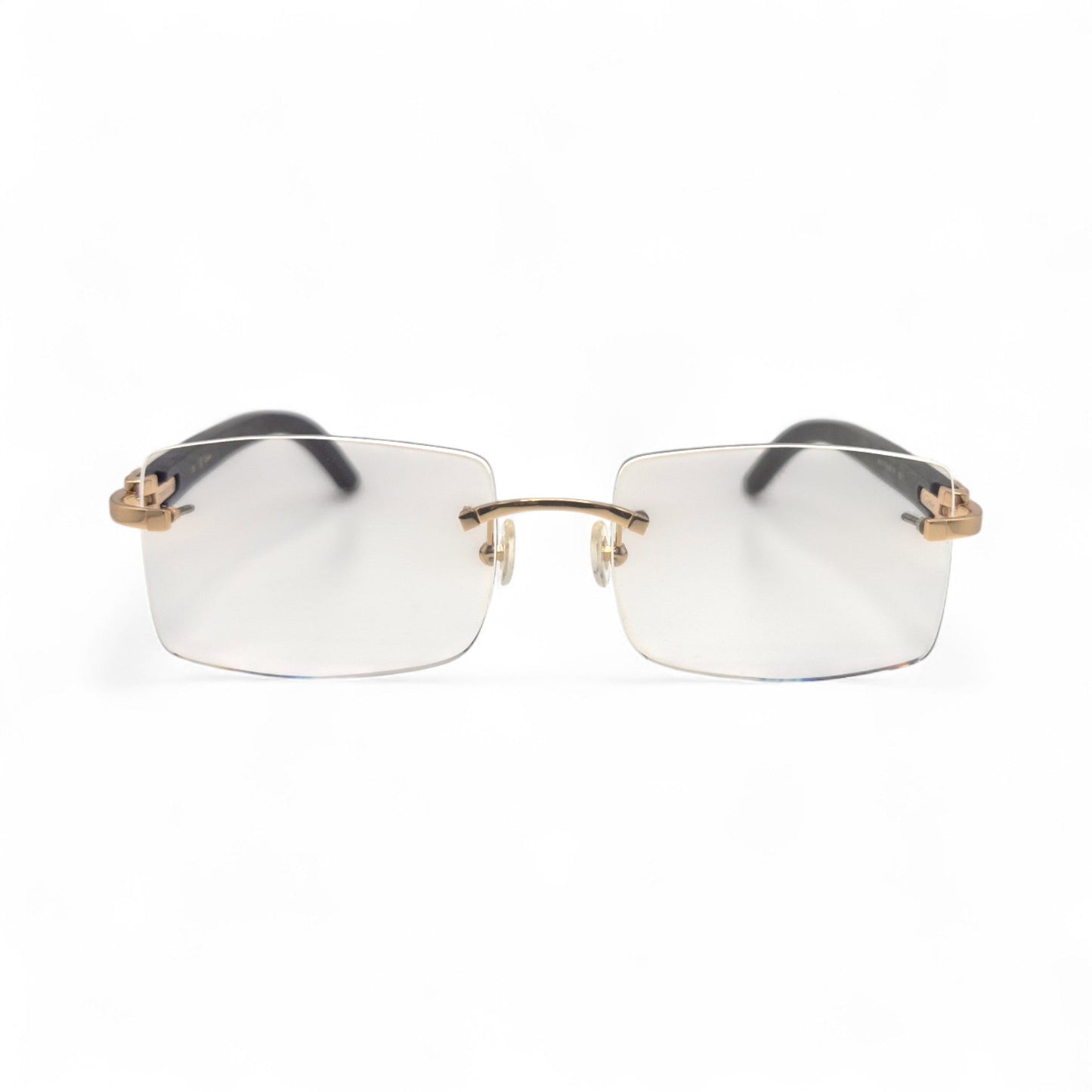 C Decor - Gold Matted Black Woods Eyeglasses w/ Transition Gray Lenses