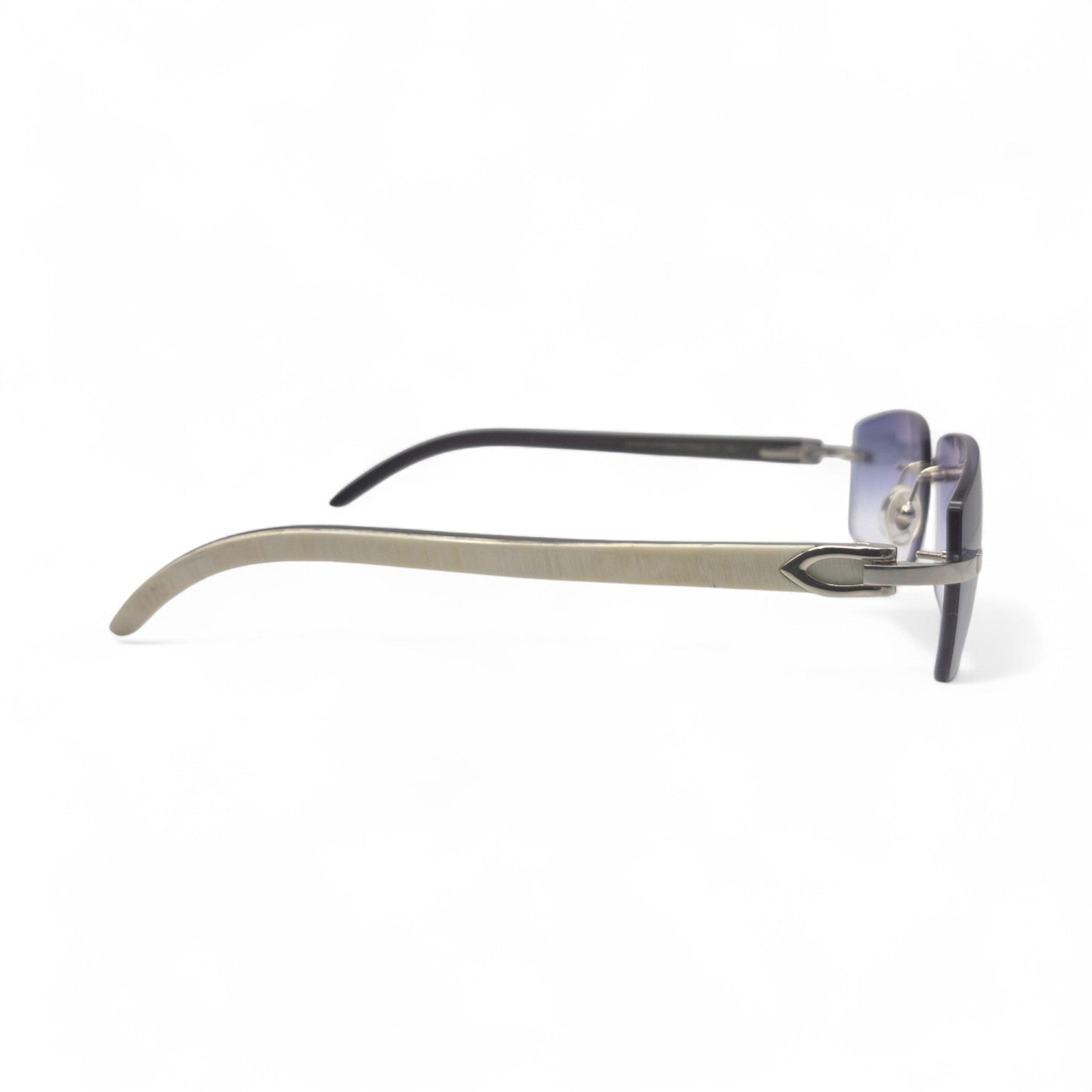 C_Decor_Silver_White_Buffs_Sunglasses_Smoke_Gray_Square_Lenses