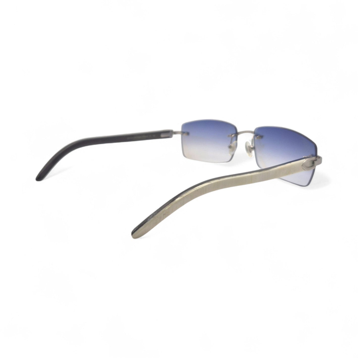 C_Decor_Silver_White_Buffs_Sunglasses_Smoke_Gray_Square_Lenses