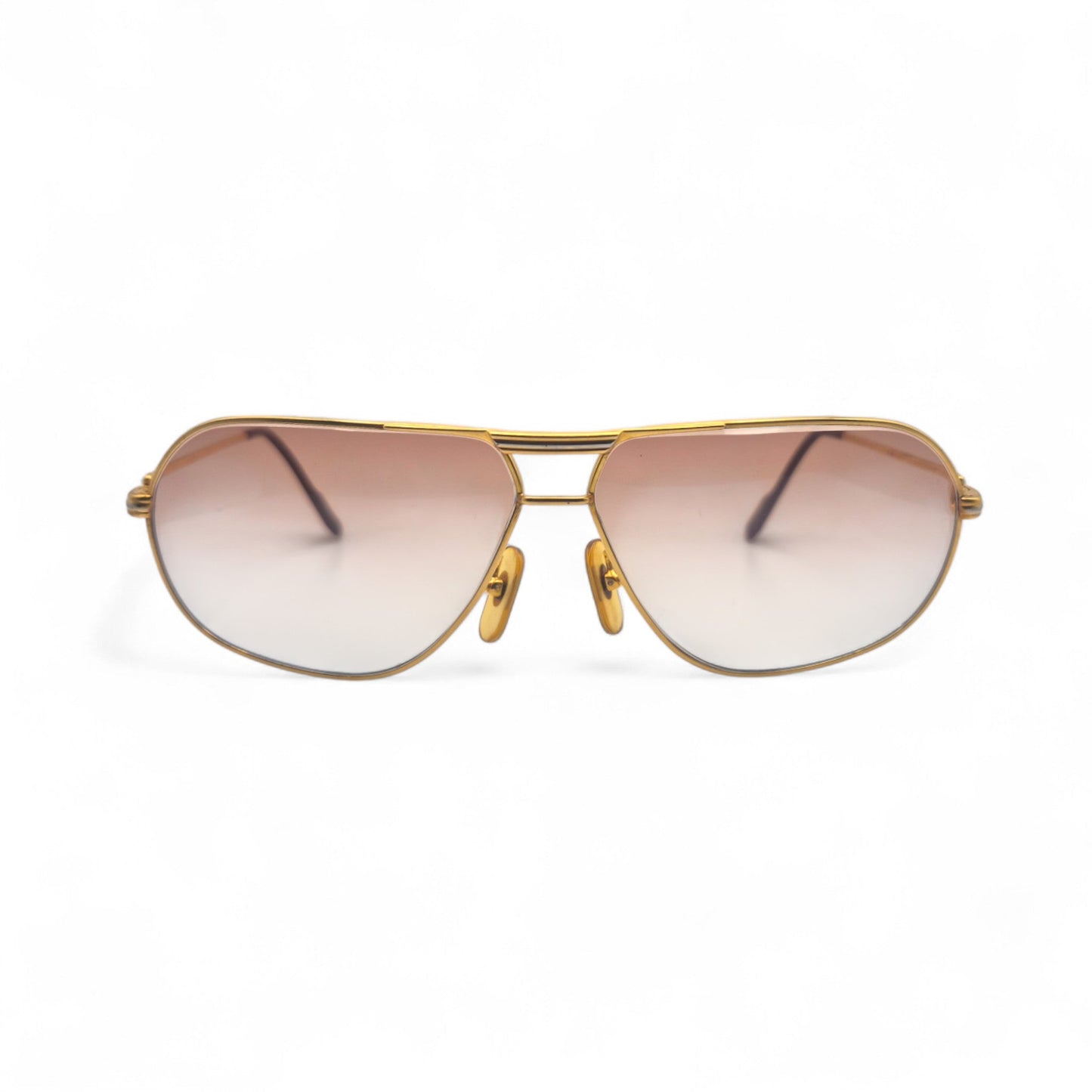 Authentic Cartier Santos (Vintage Aviators) - Gold Wires Sunglasses (80s)