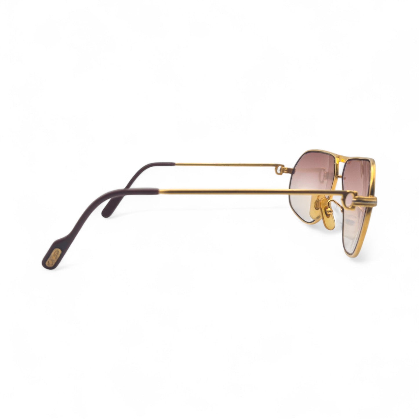 Authentic Cartier Santos (Vintage Aviators) - Gold Wires Sunglasses (80s)