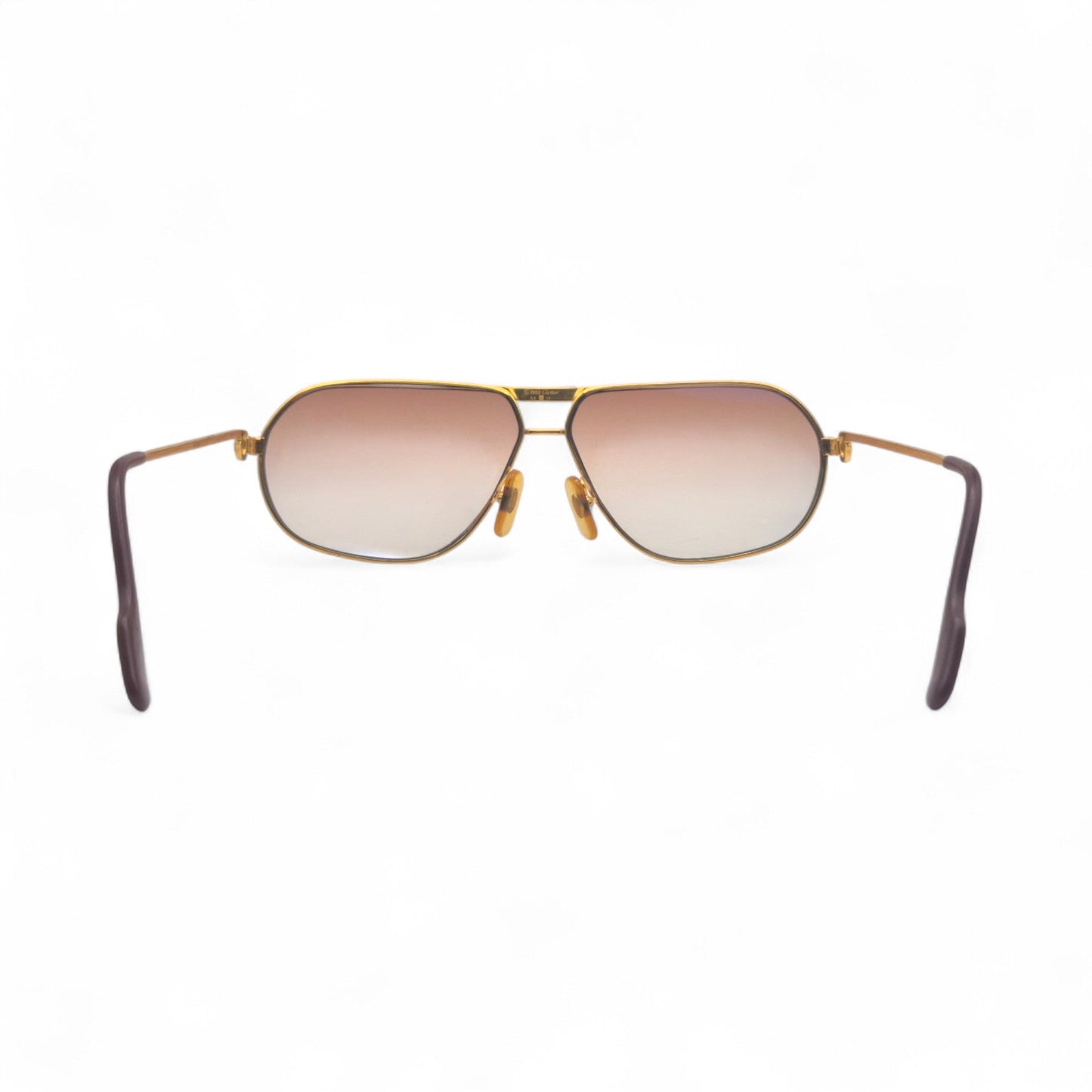 Authentic Cartier Santos (Vintage Aviators) - Gold Wires Sunglasses (80s)