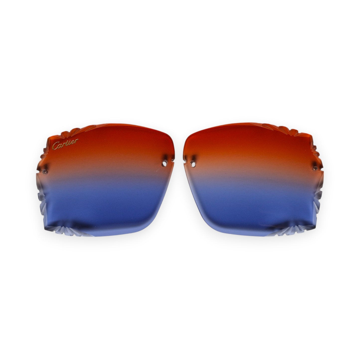 Custom Shape Lenses (59) - Orange to Blue Gradient (Diamond Cut)