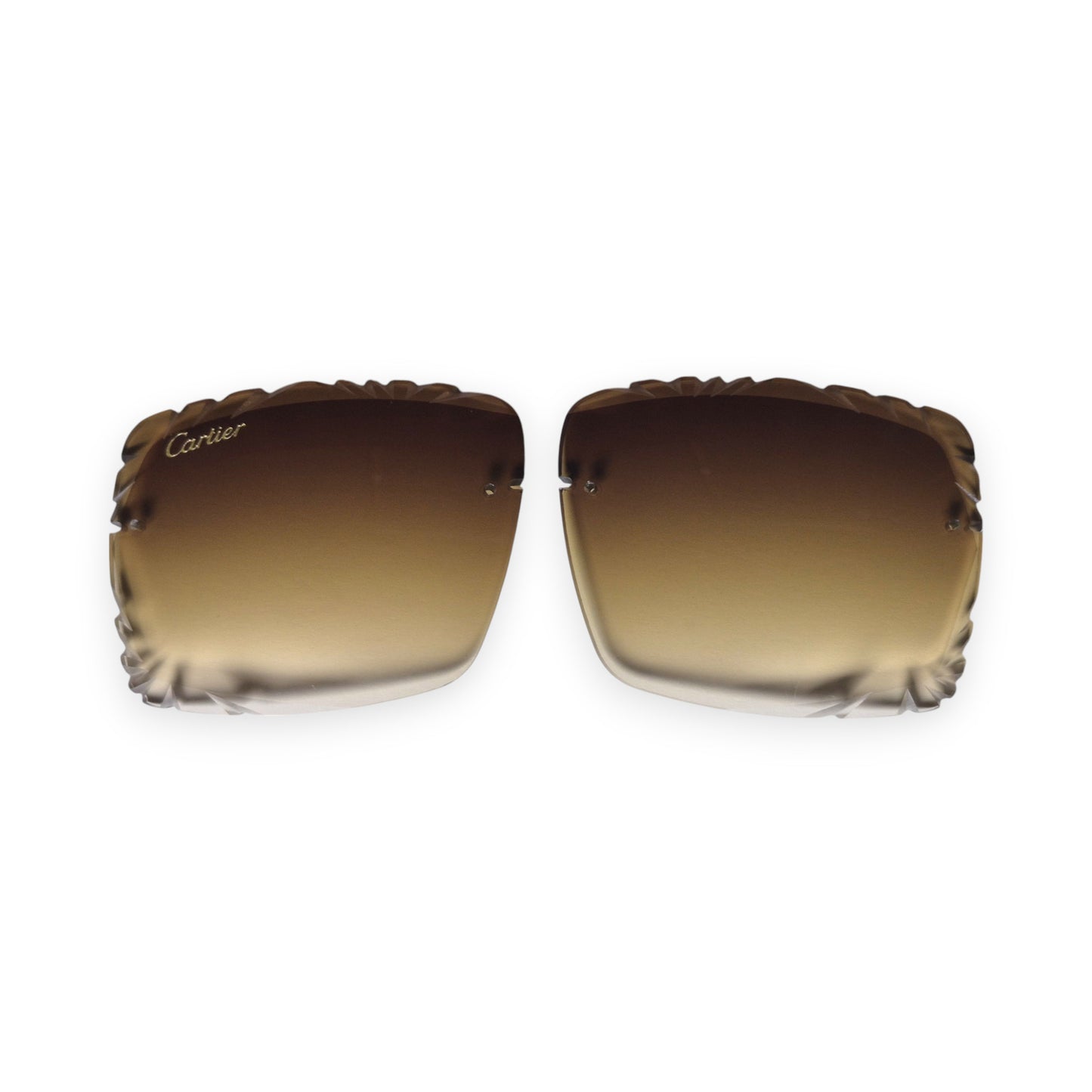 Custom Shape Lenses (59-56) - Smoke Blue/Brown (Diamond Cut)