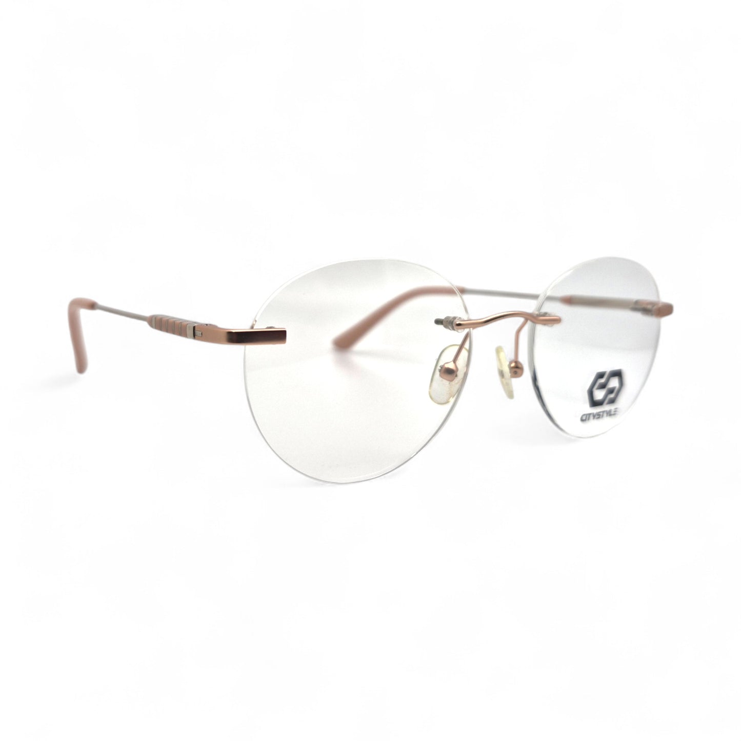 citystyle_3005_rose_gold_pink_rimless_round_eyeglasses