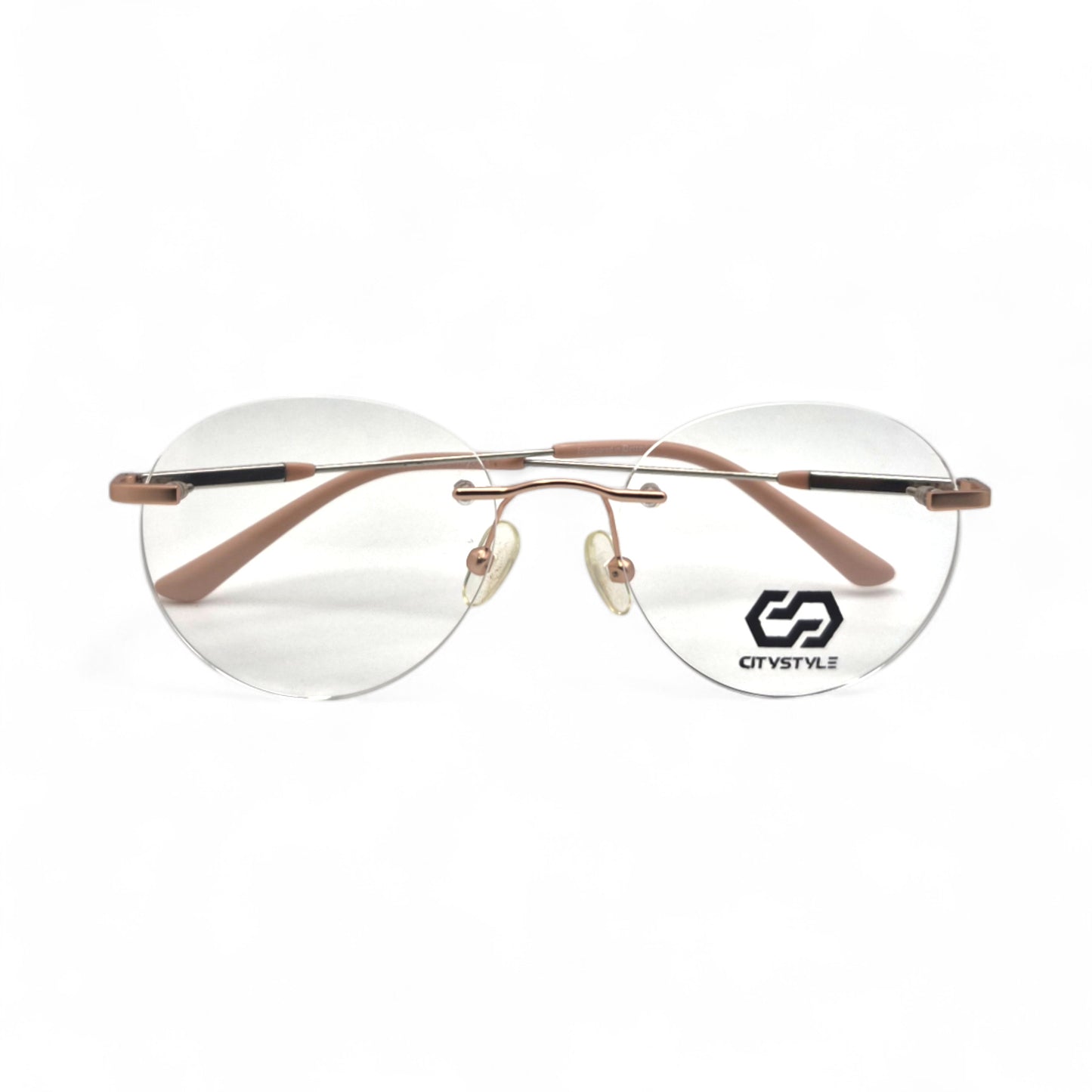 citystyle_3005_rose_gold_pink_rimless_round_eyeglasses