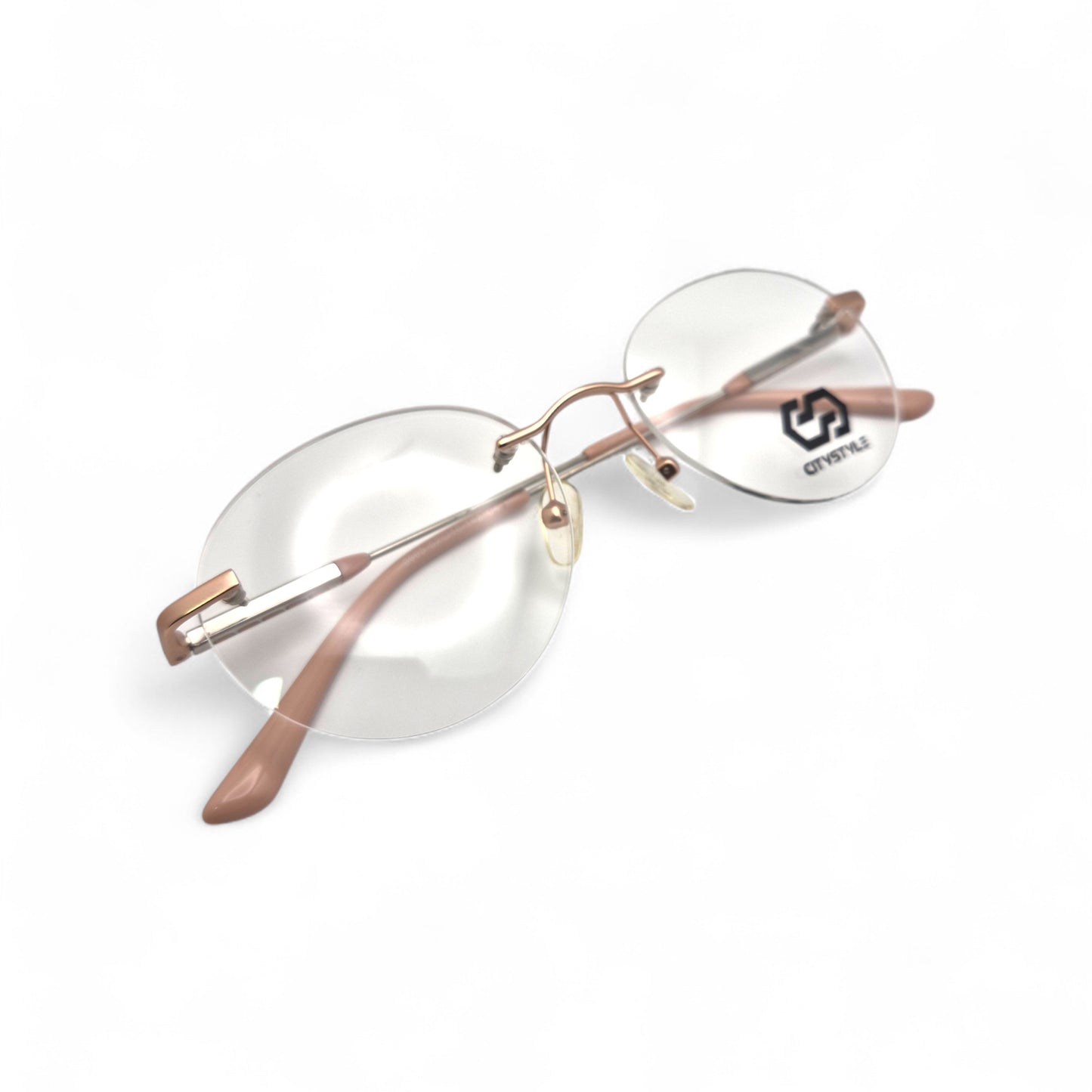 citystyle_3005_rose_gold_pink_rimless_round_eyeglasses