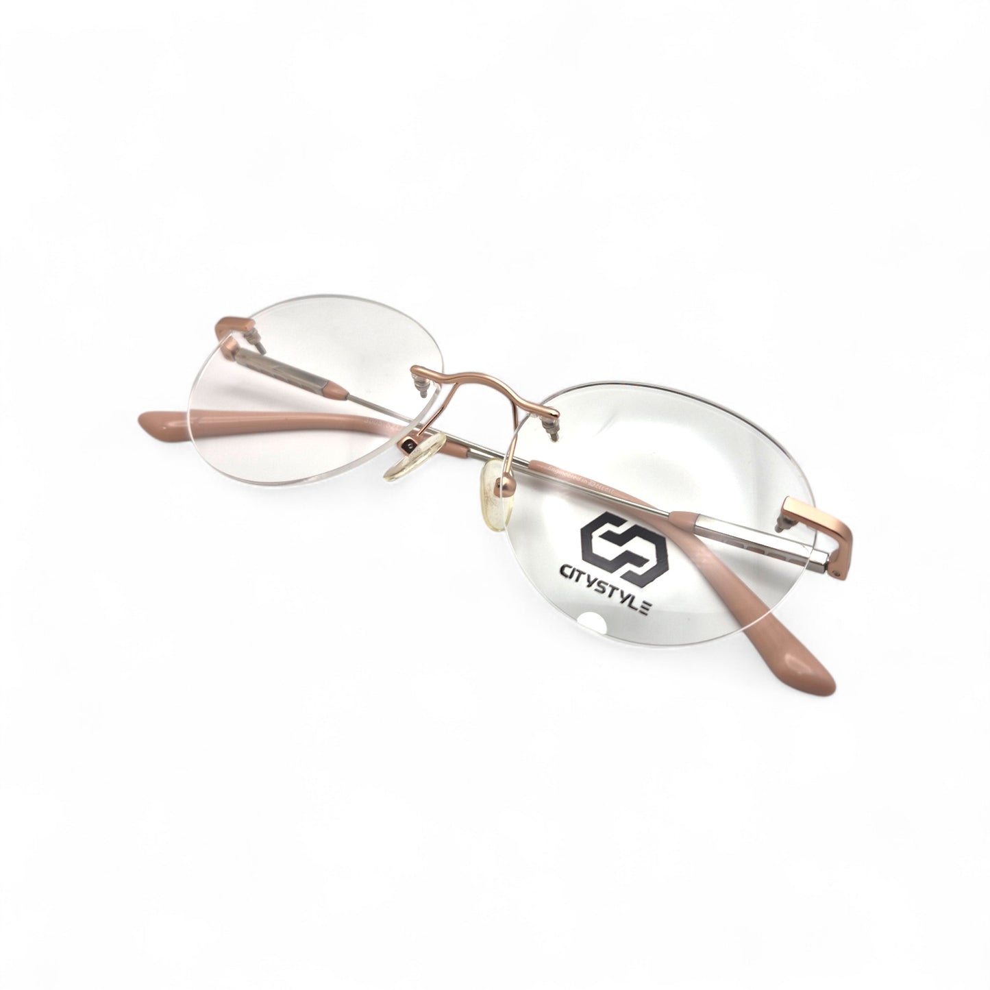 citystyle_3005_rose_gold_pink_rimless_round_eyeglasses