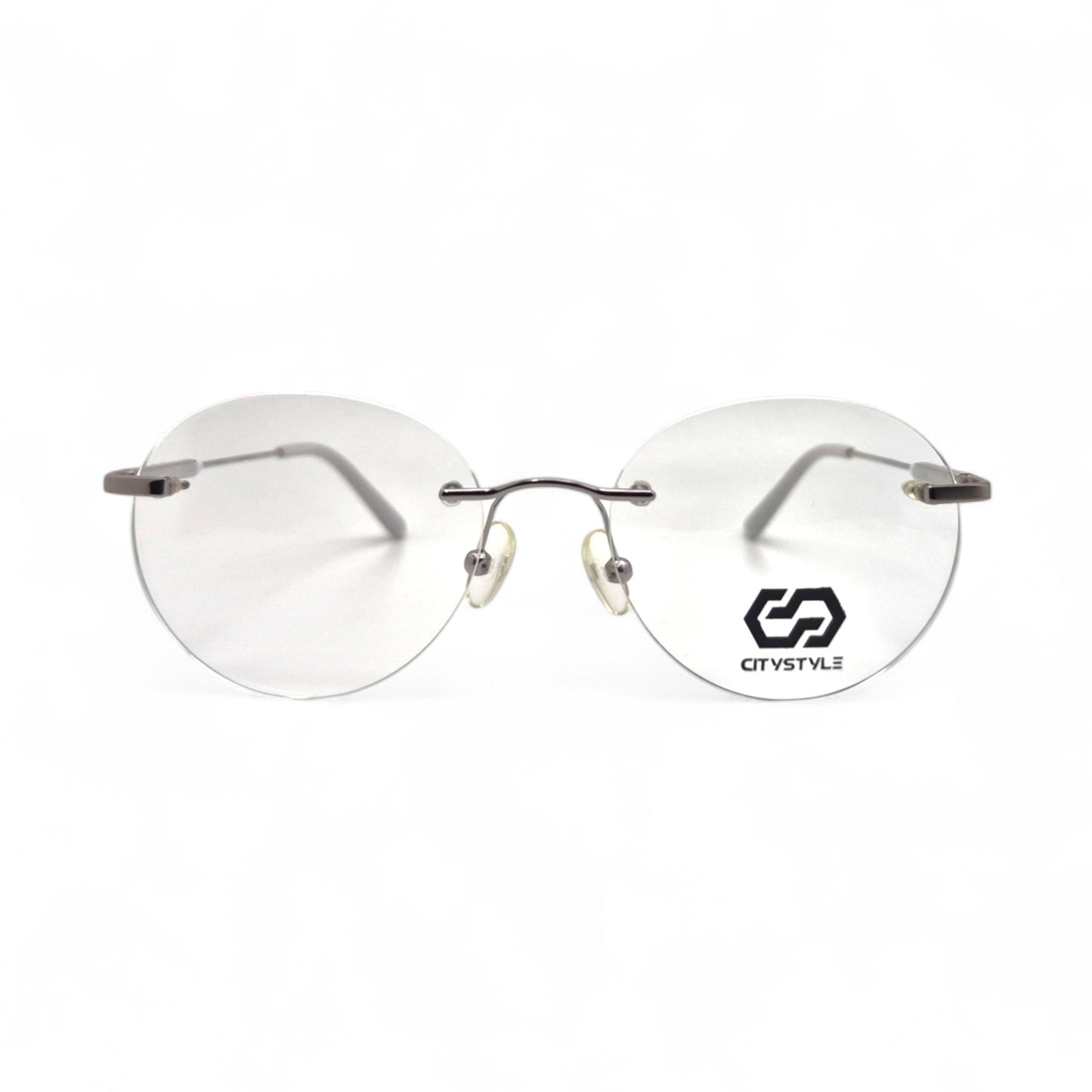 citystyle_3005_silver_gray_rimless_round_eyeglasses