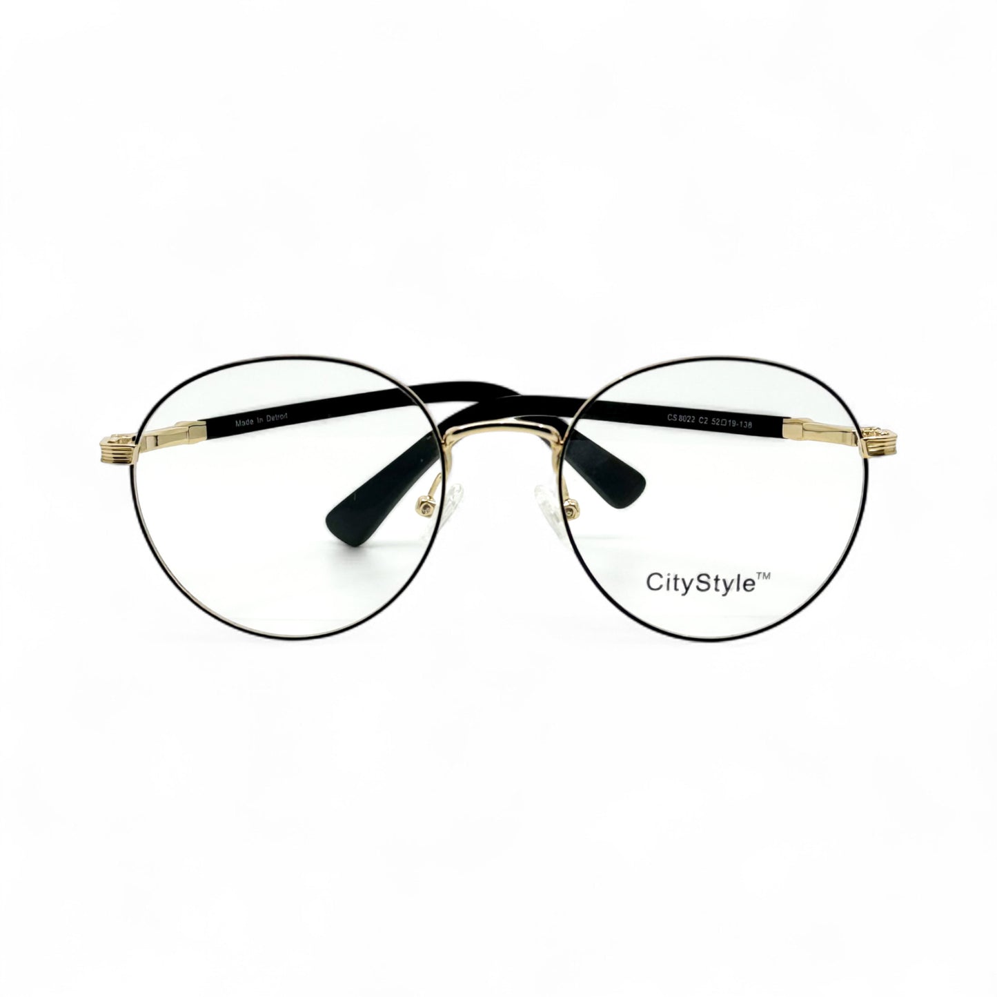 CityStyle_8022_gold_black_round_eyeglasses