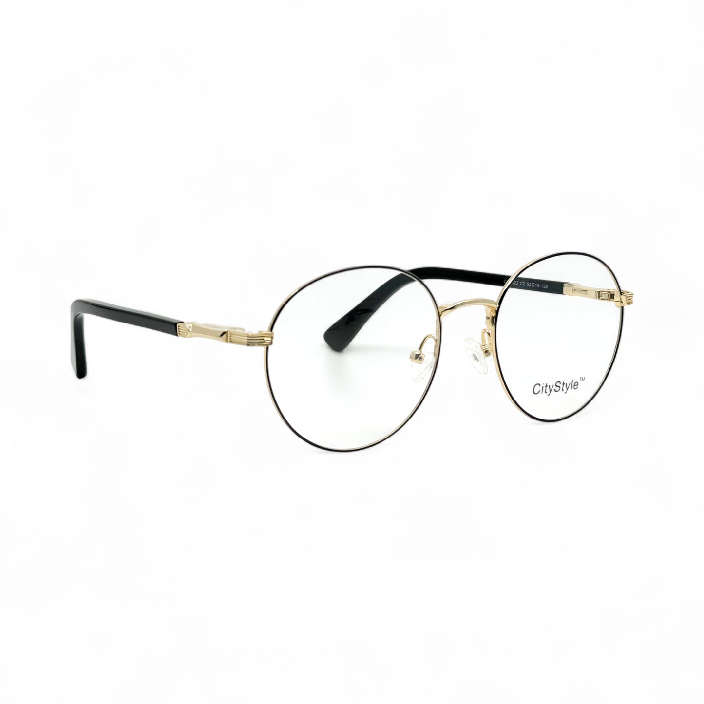 CityStyle_8022_gold_black_round_eyeglasses