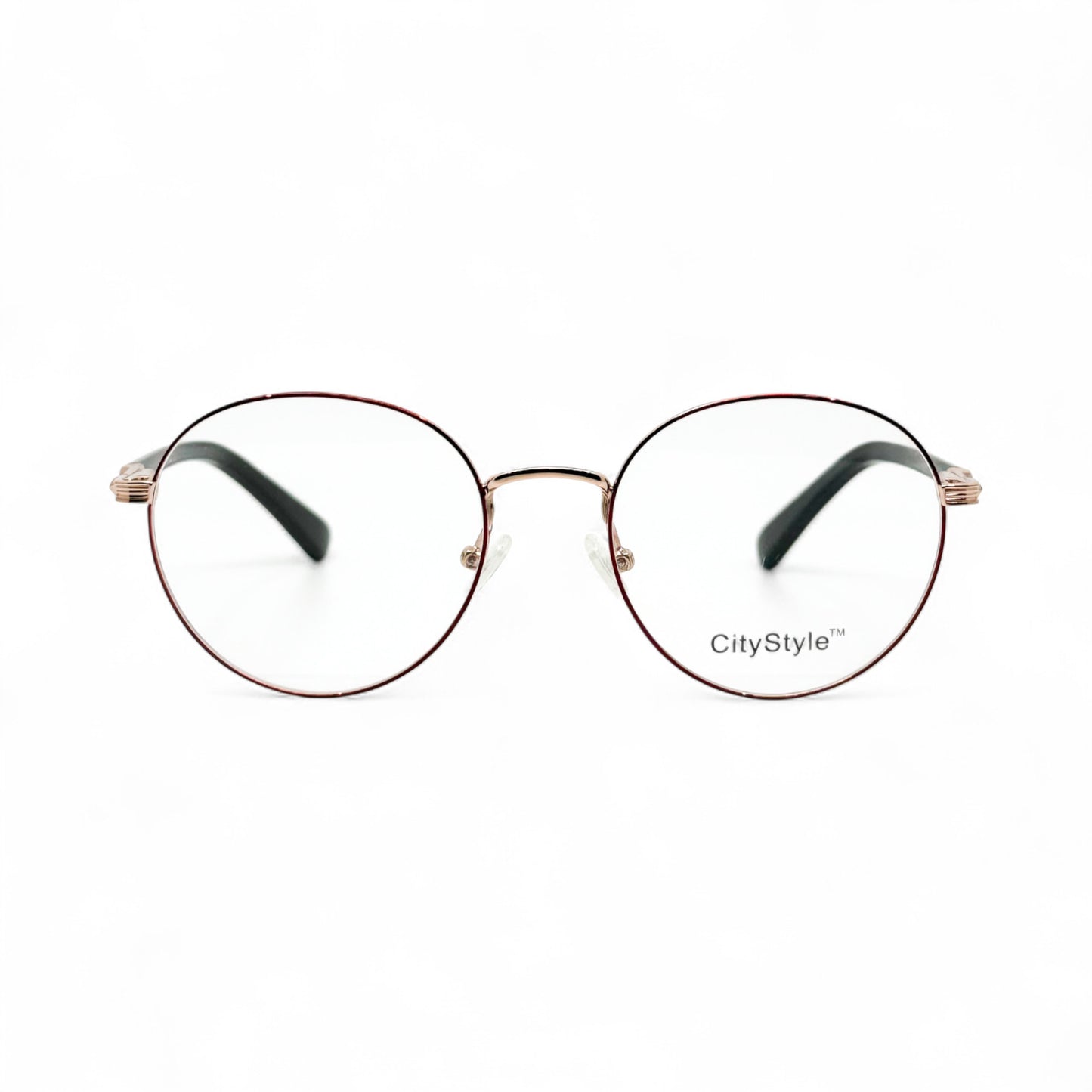 CityStyle_8022_rose_gold_red_round_eyeglasses