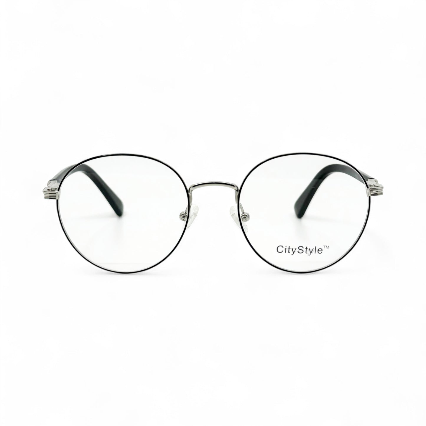 CityStyle_8022_silver_black_round_eyeglasses