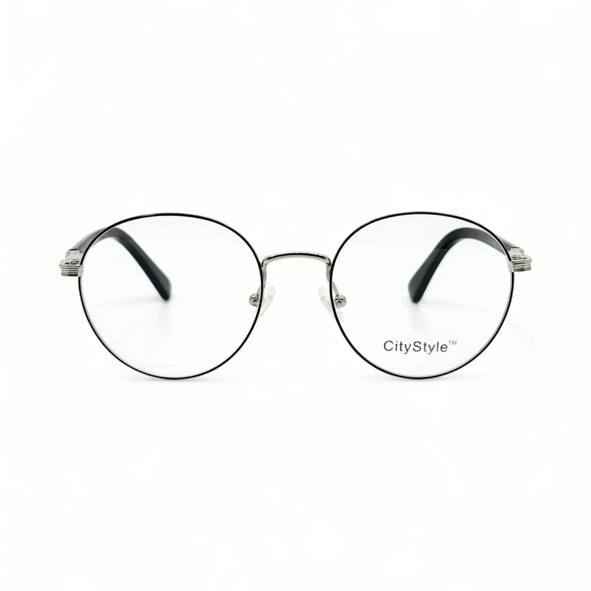 CityStyle_8022_silver_black_round_eyeglasses