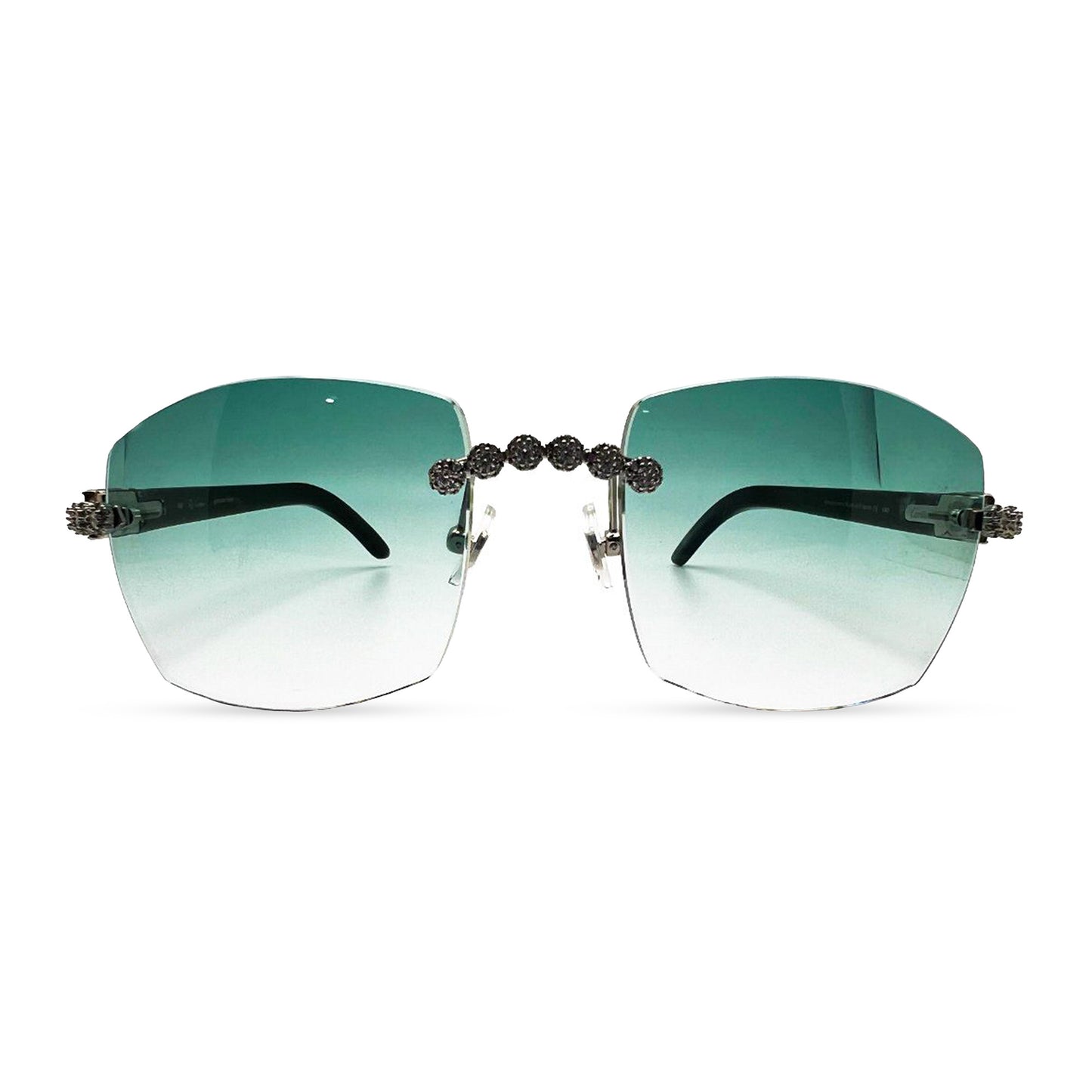 C Decor - Silver Black Buffs w/ Green #9 Lenses