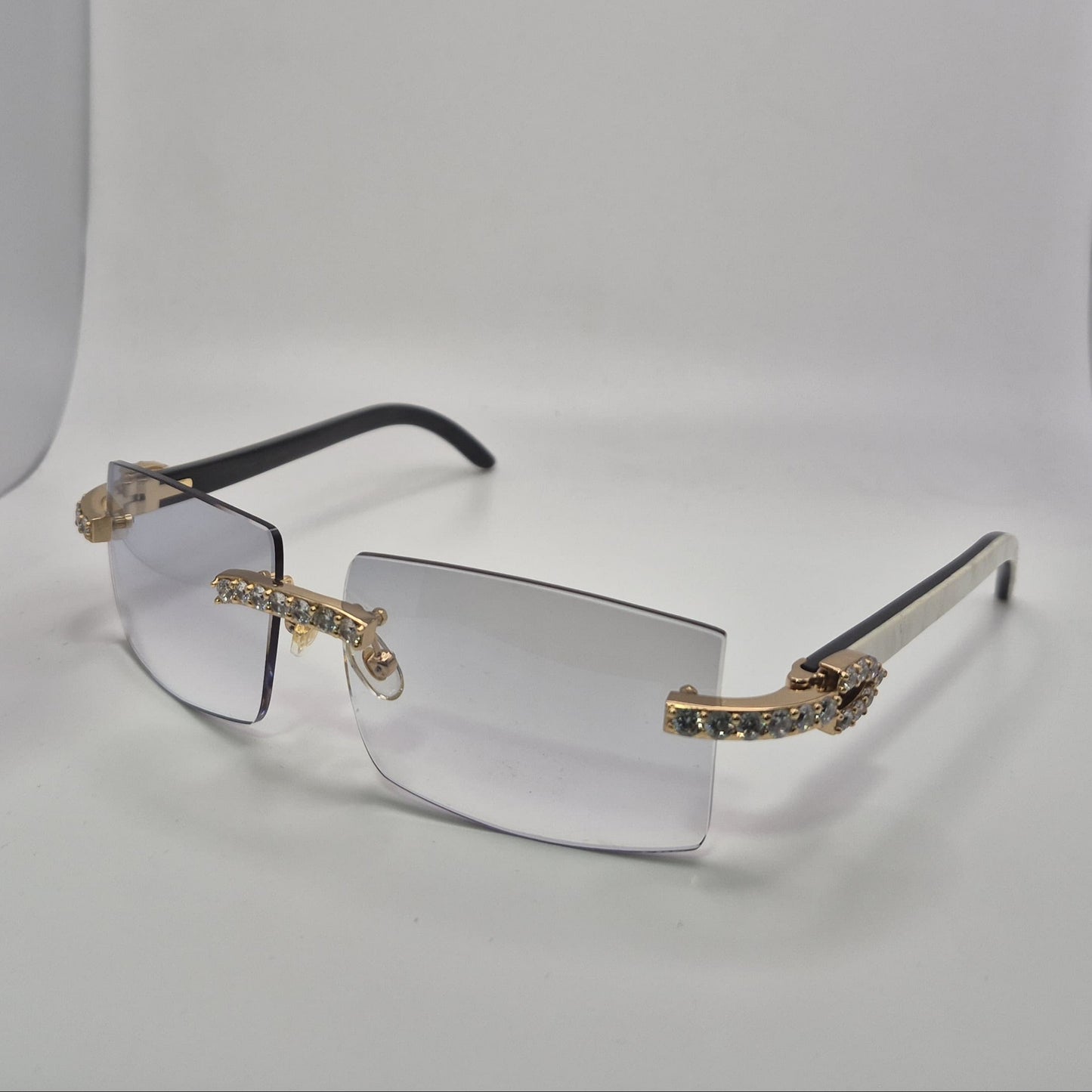 C Decor - Gold White Buffs w/ Light Gray Square Lenses