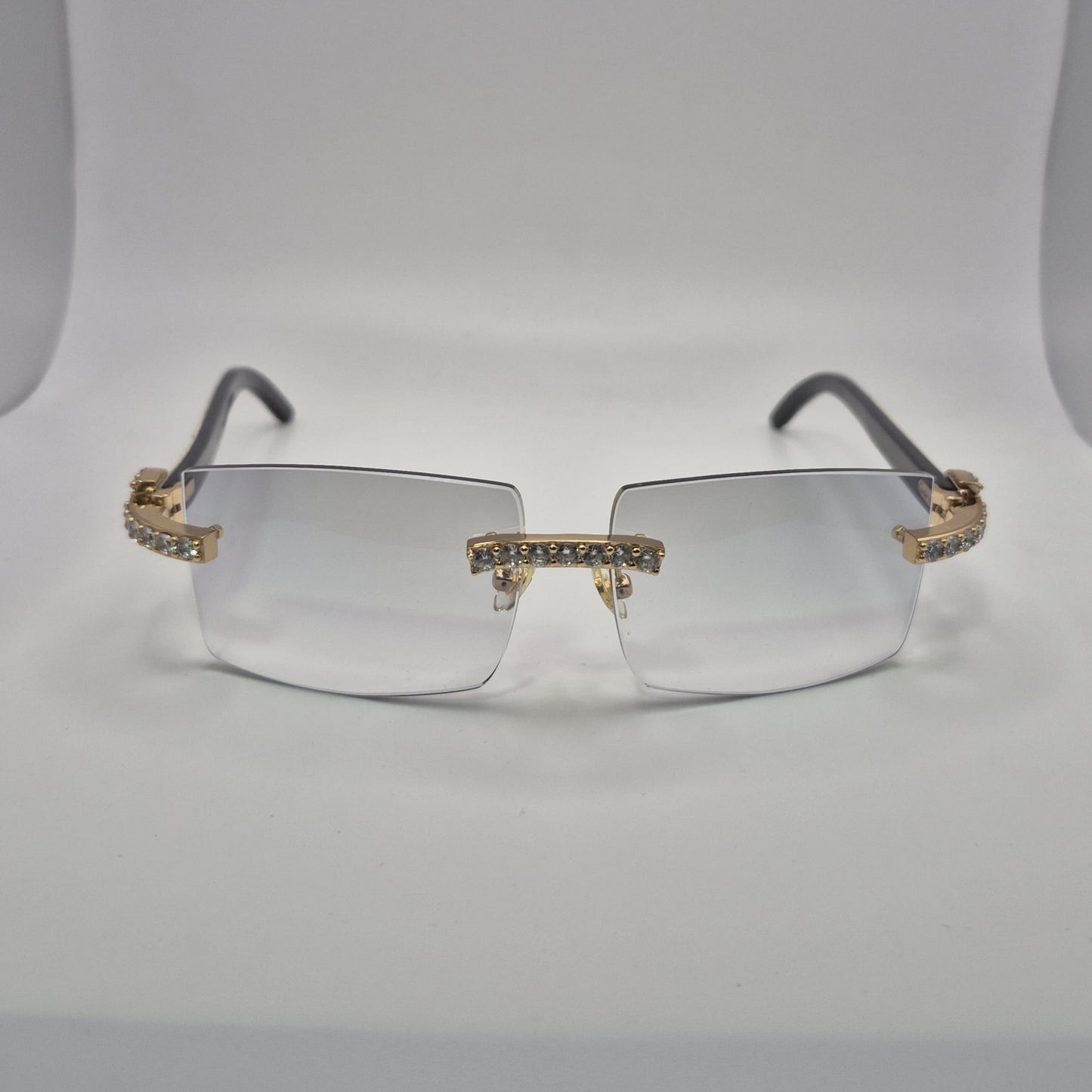 C Decor - Gold White Buffs w/ Light Gray Square Lenses