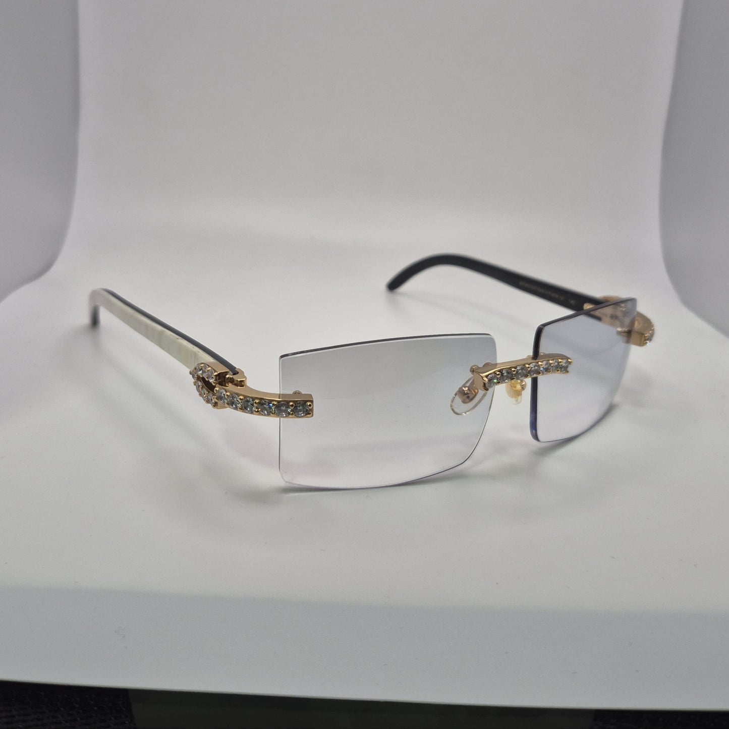 C Decor - Gold White Buffs w/ Light Gray Square Lenses