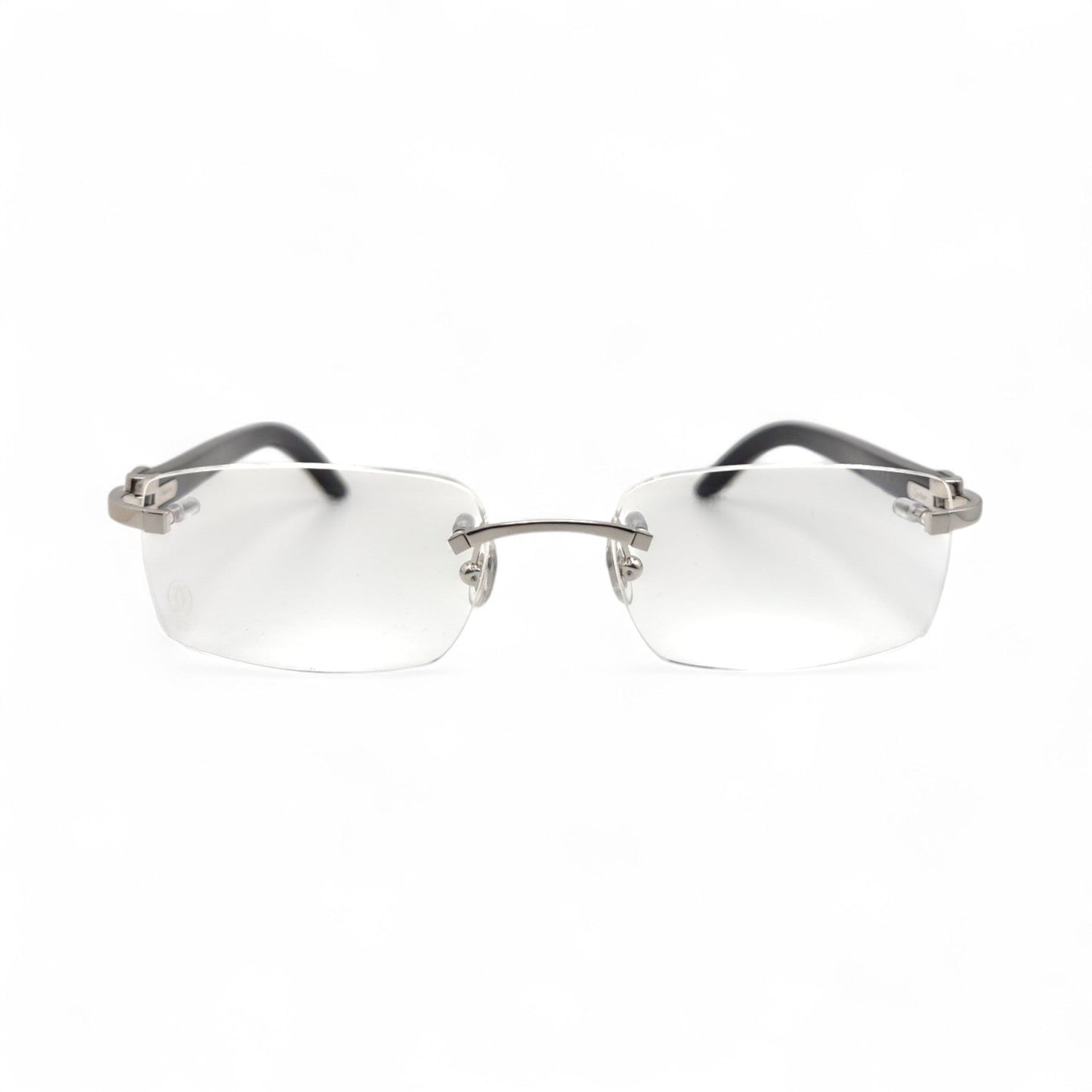 CT0046O Authentic Cartier C Decor - 53-18 Genuine Horn Eyeglasses (2010s)