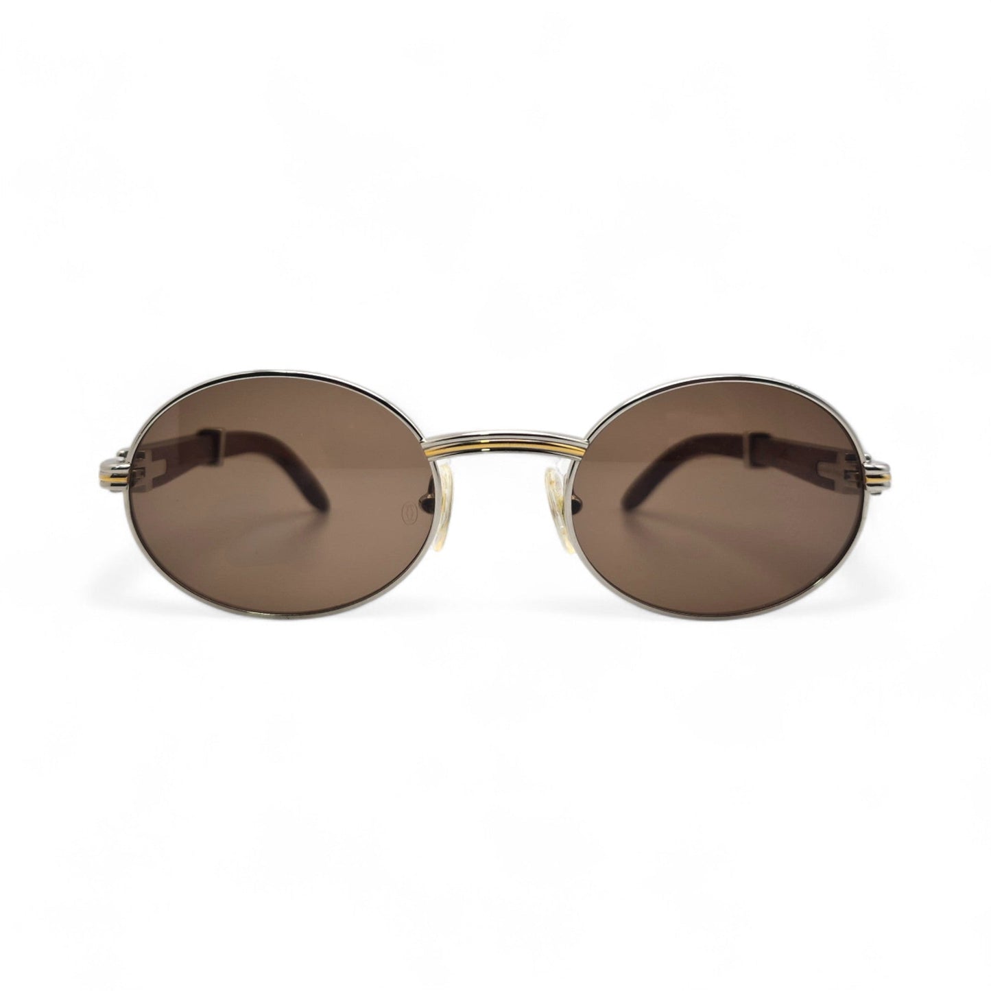 Authentic Cartier Giverny - Vintage Silver Dark Woods Sunglasses (90s)