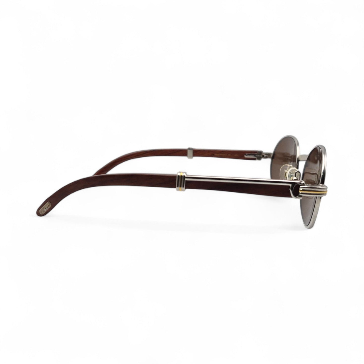 Authentic Cartier Giverny - Vintage Silver Dark Woods Sunglasses (90s)
