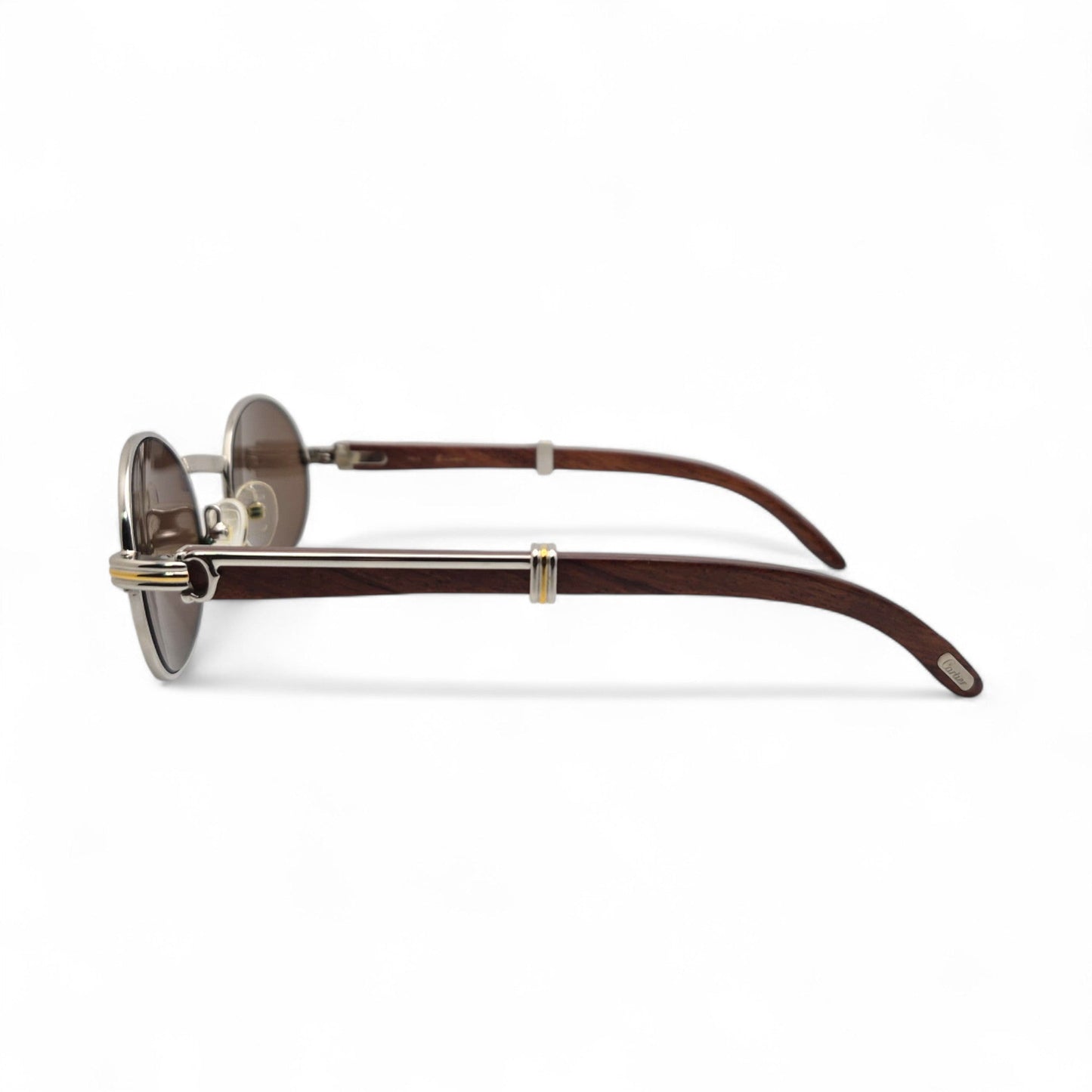 Authentic Cartier Giverny - Vintage Silver Dark Woods Sunglasses (90s)