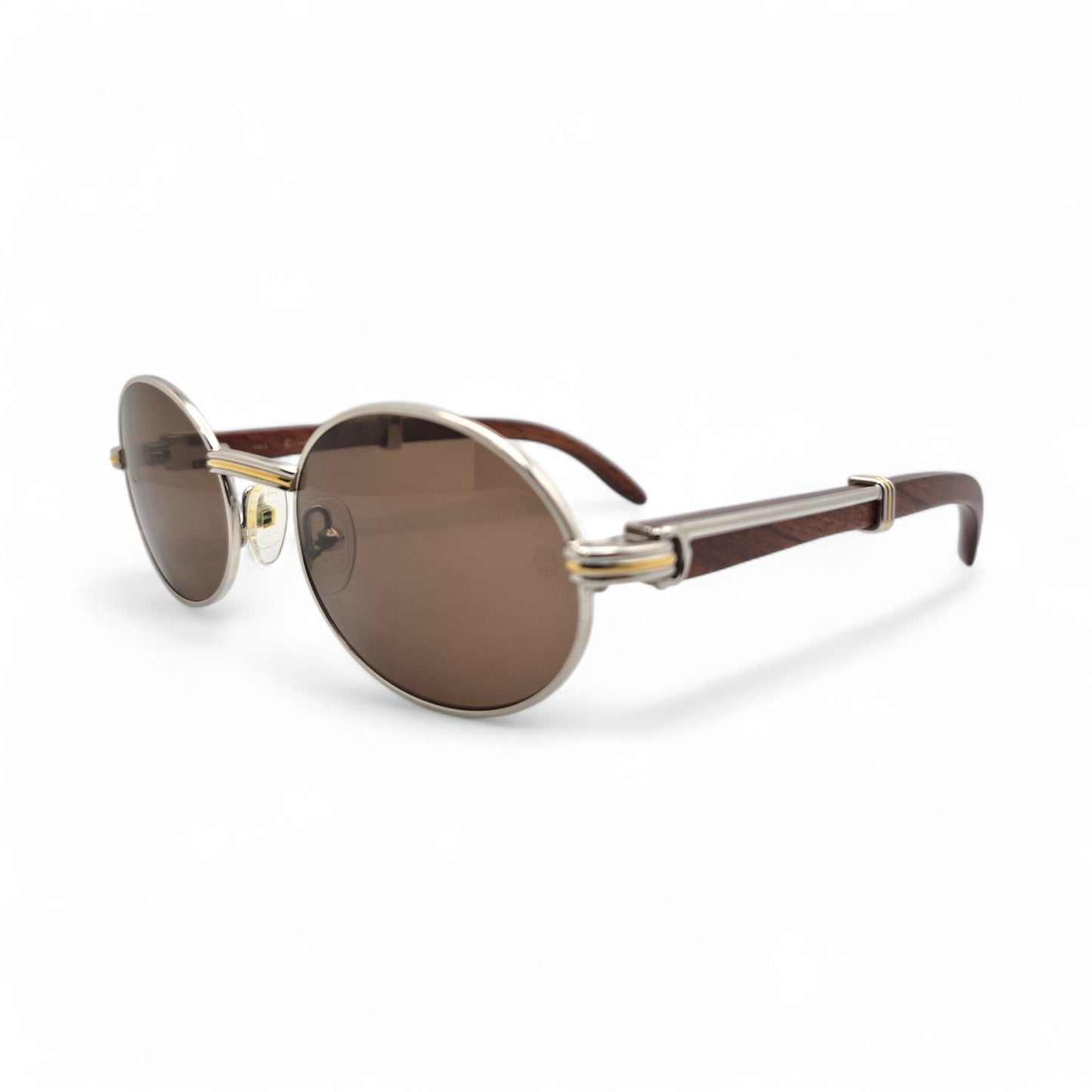 Authentic Cartier Giverny - Vintage Silver Dark Woods Sunglasses (90s)