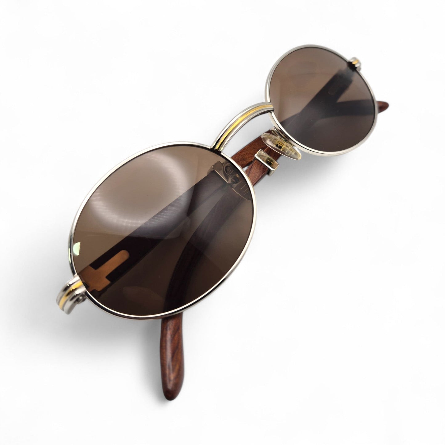 Authentic Cartier Giverny - Vintage Silver Dark Woods Sunglasses (90s)