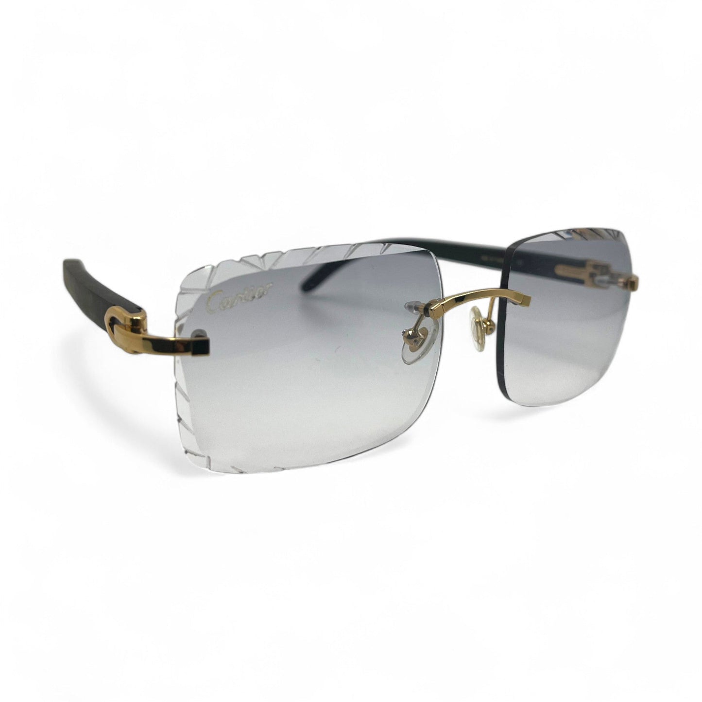 C Decor Woods (Transitions w/ Diamond Cut) - Gold Woods Sunglasses w/ Transitional Lenses (2010s) - Luxury Optical