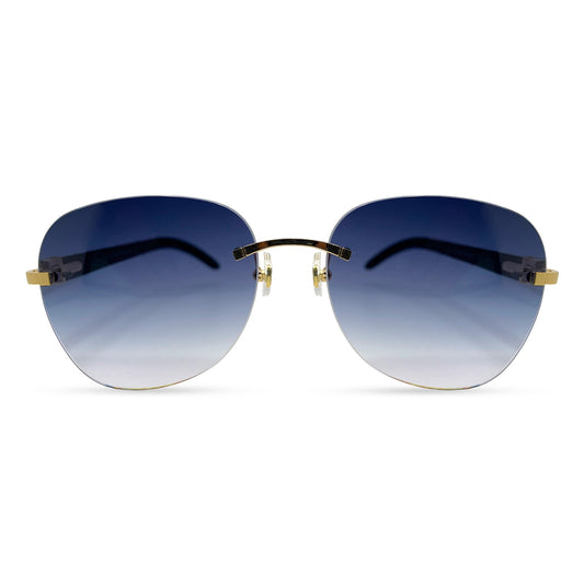 C Decor - Gold Black Buffs w/ Smoke Gray Indigo Lenses