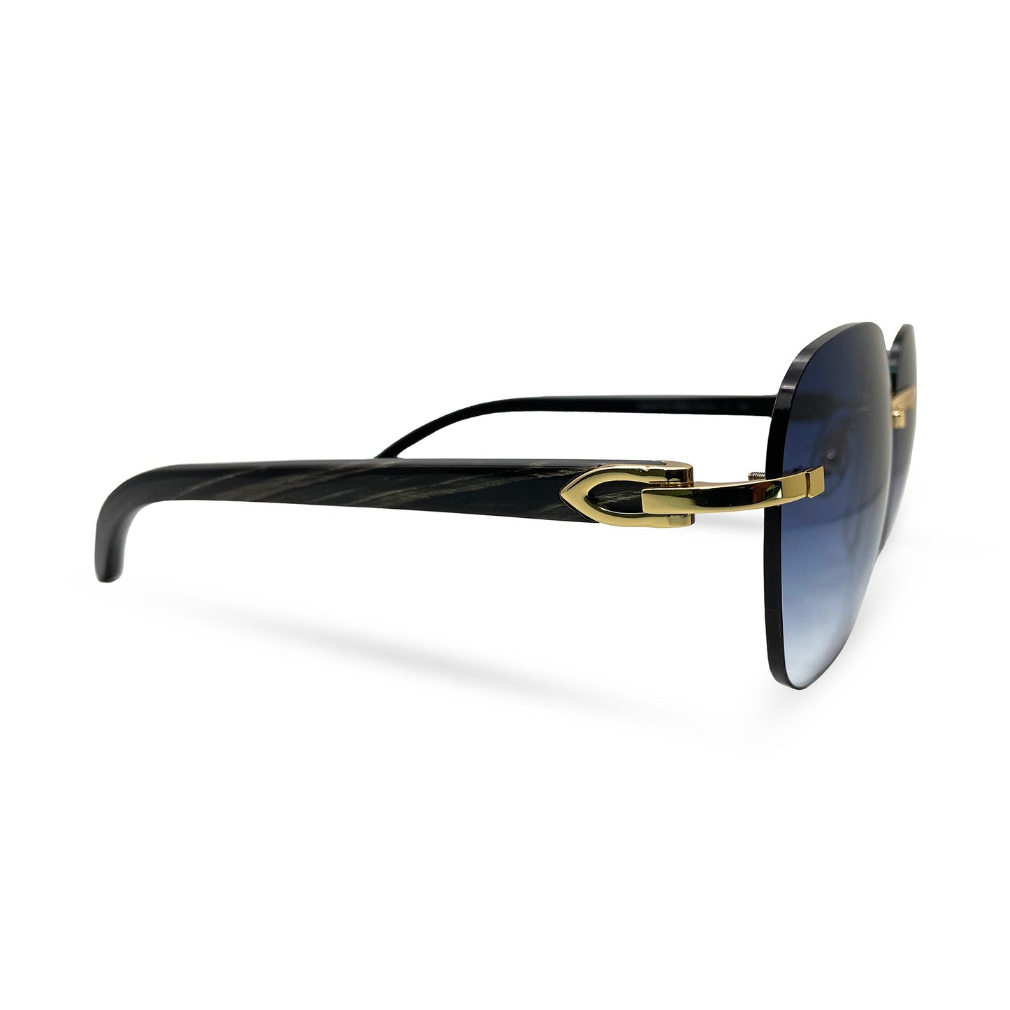 C Decor - Gold Black Buffs w/ Smoke Gray Indigo Lenses