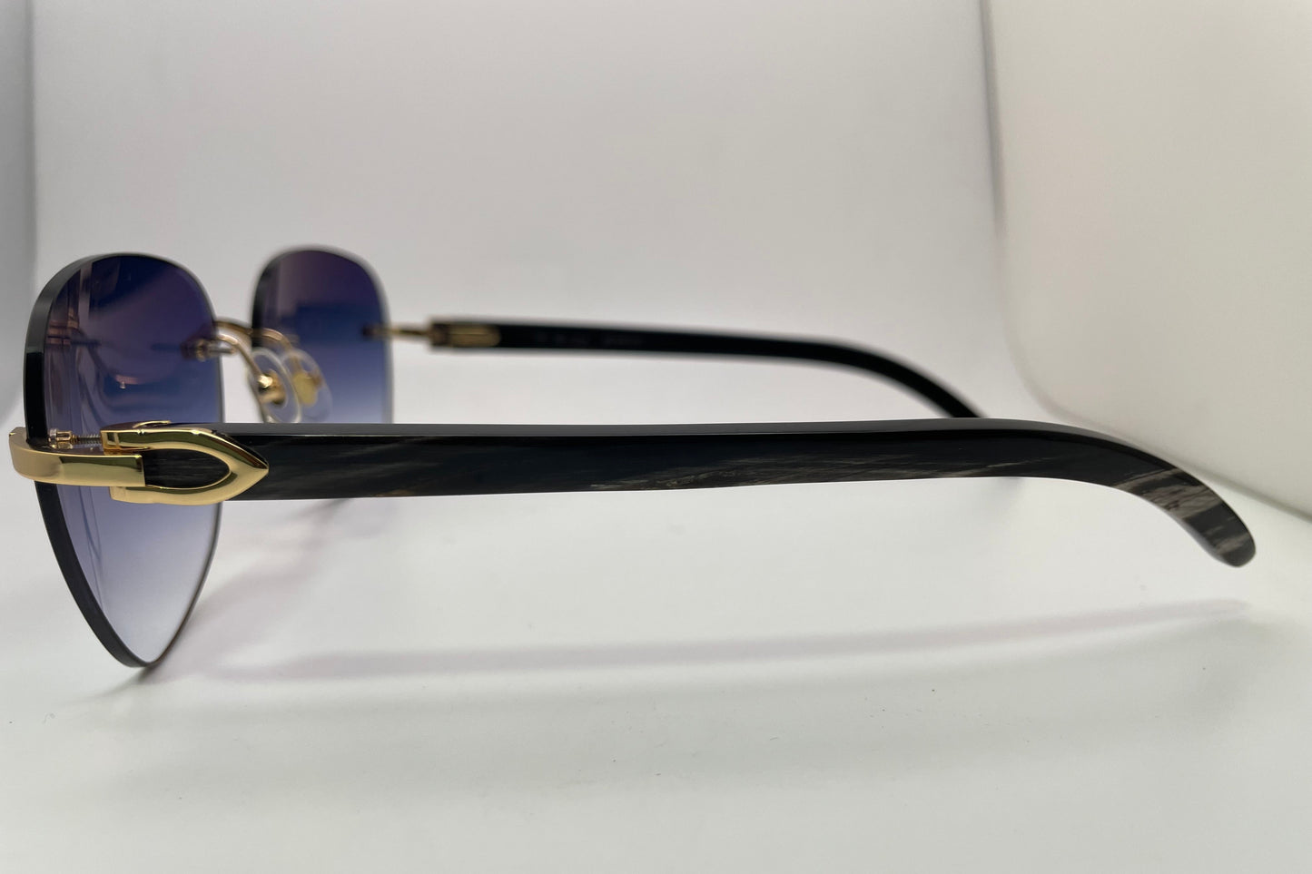 C Decor - Gold Black Buffs w/ Smoke Gray Indigo Lenses