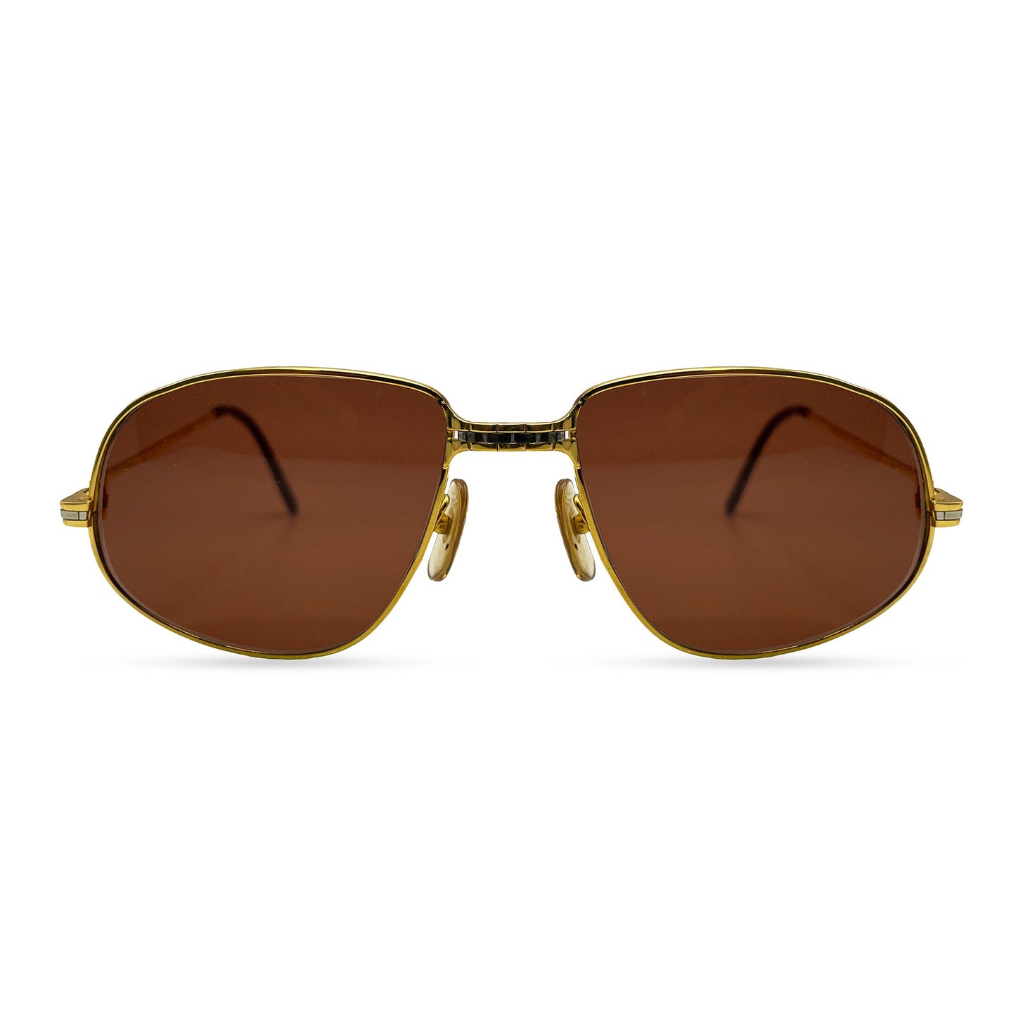 Authentic Cartier Panthere GM - Gold Wires Sunglasses w/ Brown Lenses (80s)