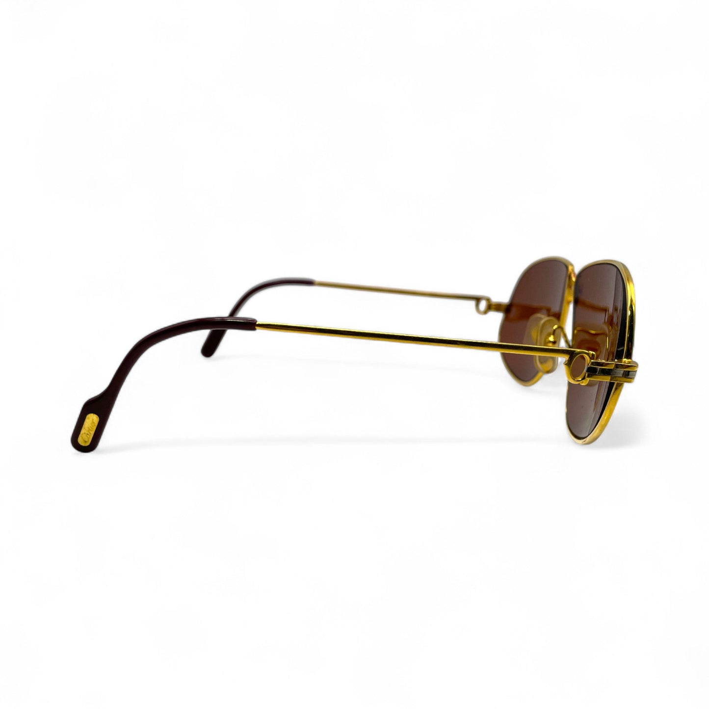 Authentic Cartier Panthere GM - Gold Wires Sunglasses w/ Brown Lenses (80s)