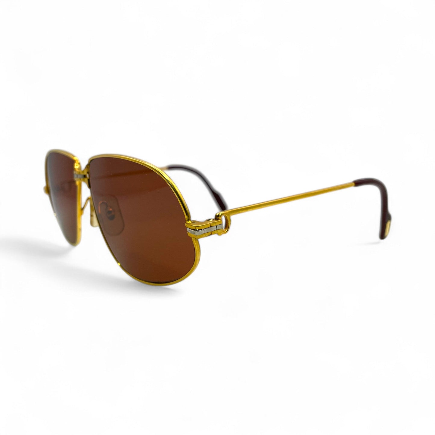 Authentic Cartier Panthere GM - Gold Wires Sunglasses w/ Brown Lenses (80s)