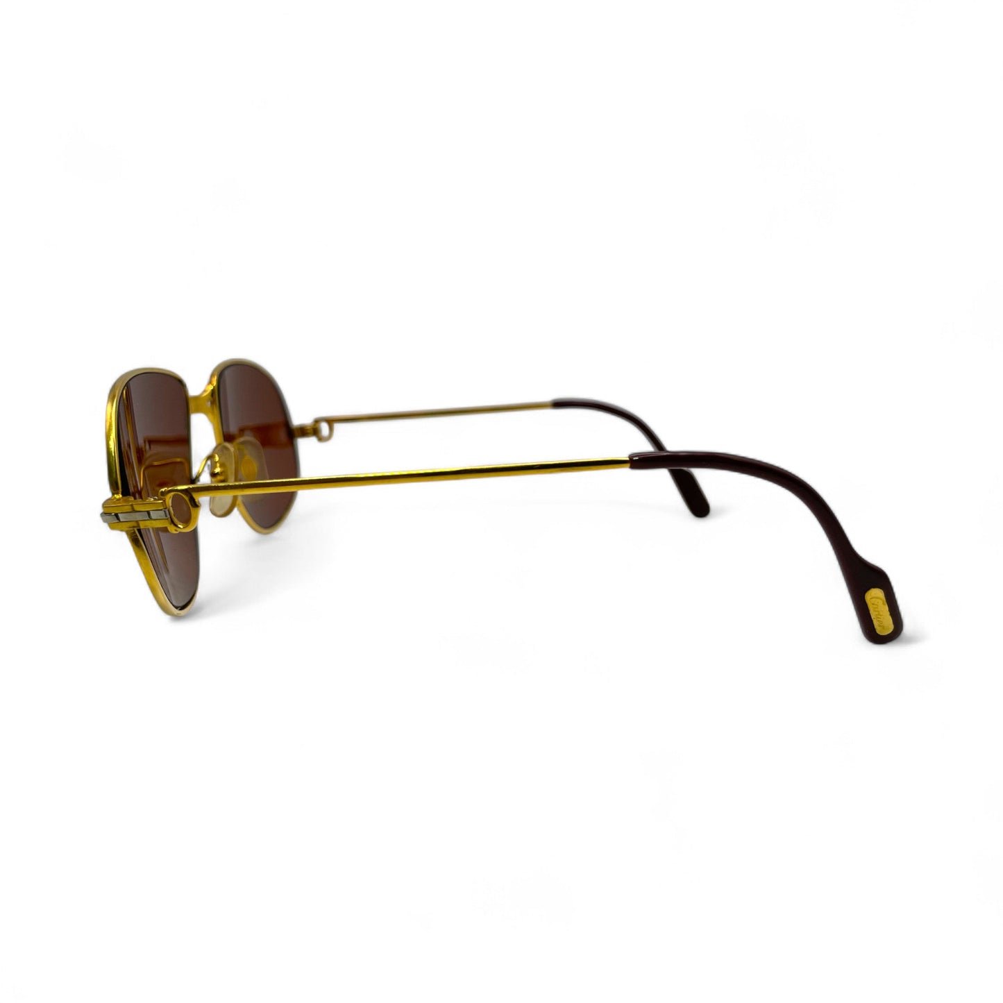 Authentic Cartier Panthere GM - Gold Wires Sunglasses w/ Brown Lenses (80s)