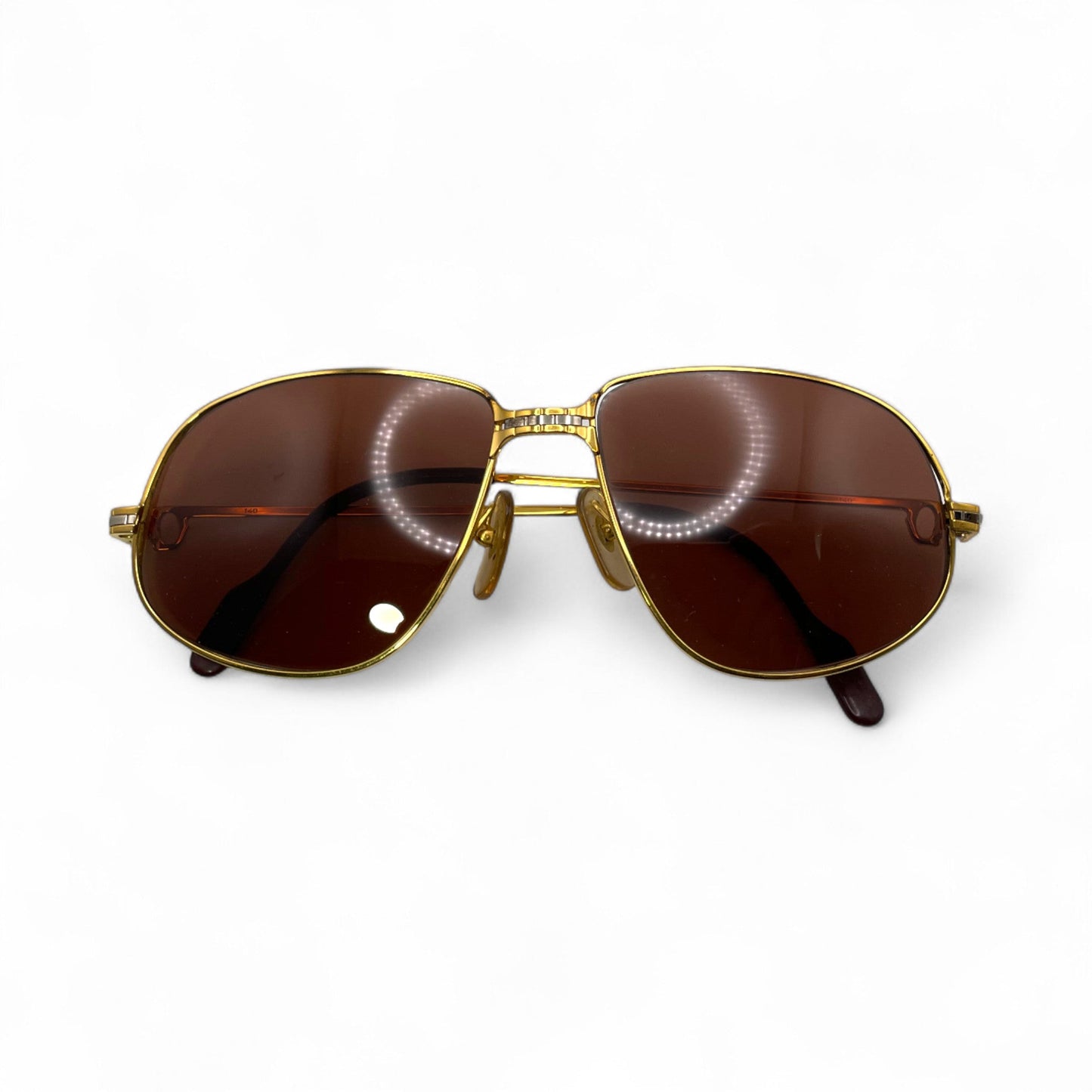 Authentic Cartier Panthere GM - Gold Wires Sunglasses w/ Brown Lenses (80s)