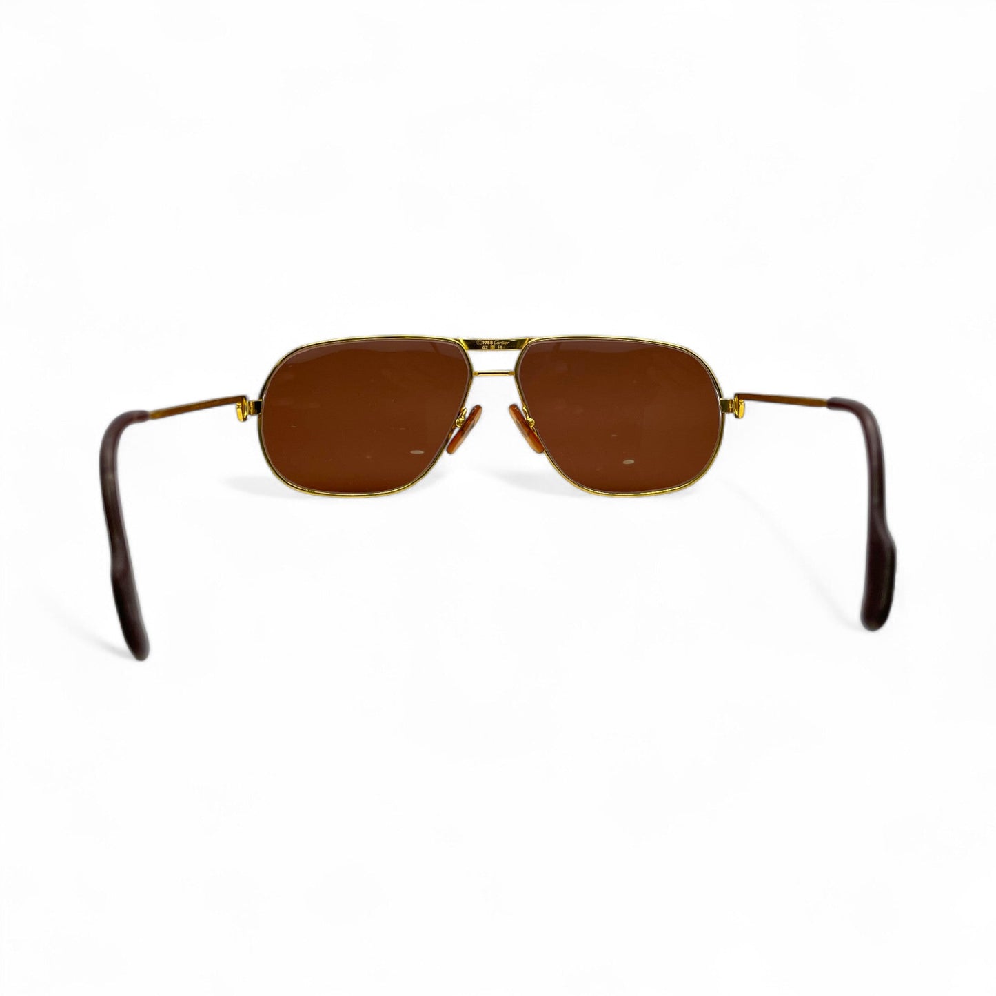 Authentic Cartier Santos (Vintage Aviators) - Gold Wires Sunglasses (80s)