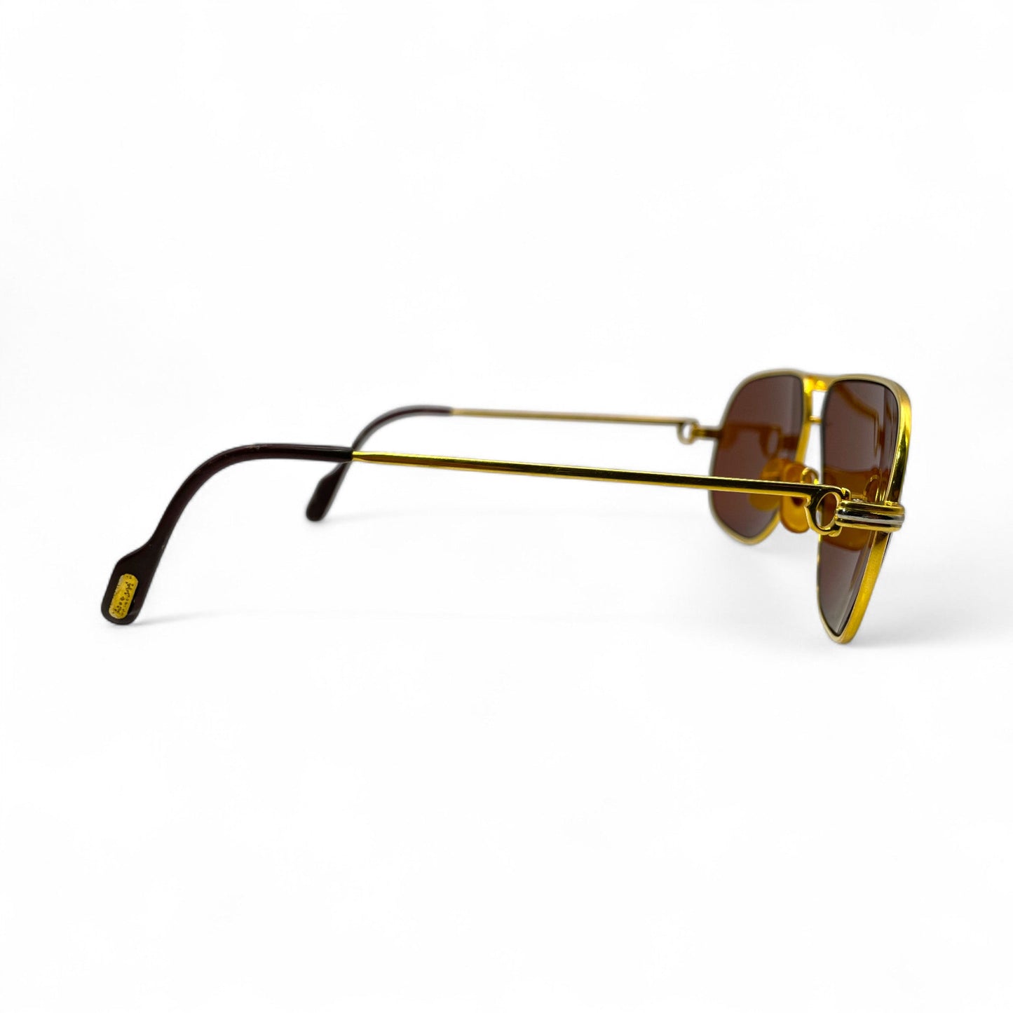 Authentic Cartier Santos (Vintage Aviators) - Gold Wires Sunglasses (80s)