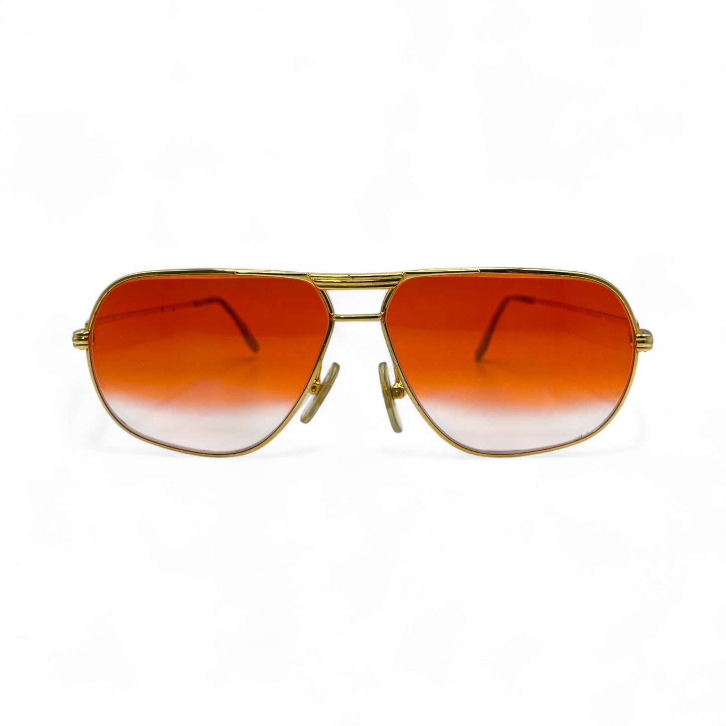 Authentic Cartier Santos (Vintage Aviators) - Gold Wires Sunglasses (80s)