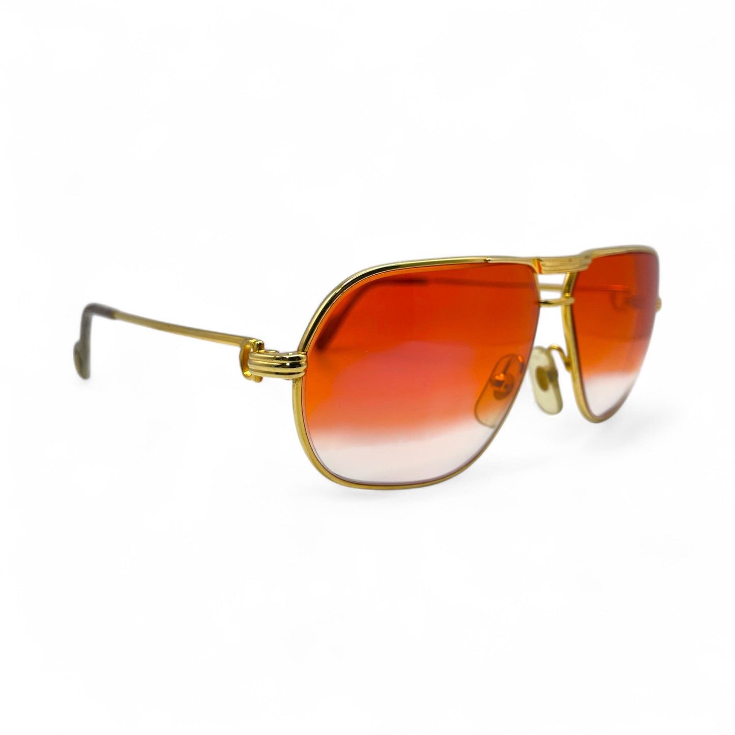 Authentic Cartier Santos (Vintage Aviators) - Gold Wires Sunglasses (80s)
