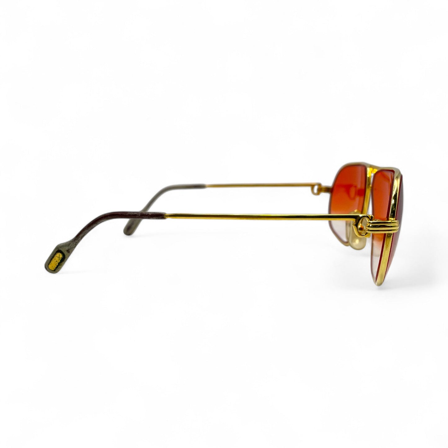 Authentic Cartier Santos (Vintage Aviators) - Gold Wires Sunglasses (80s)