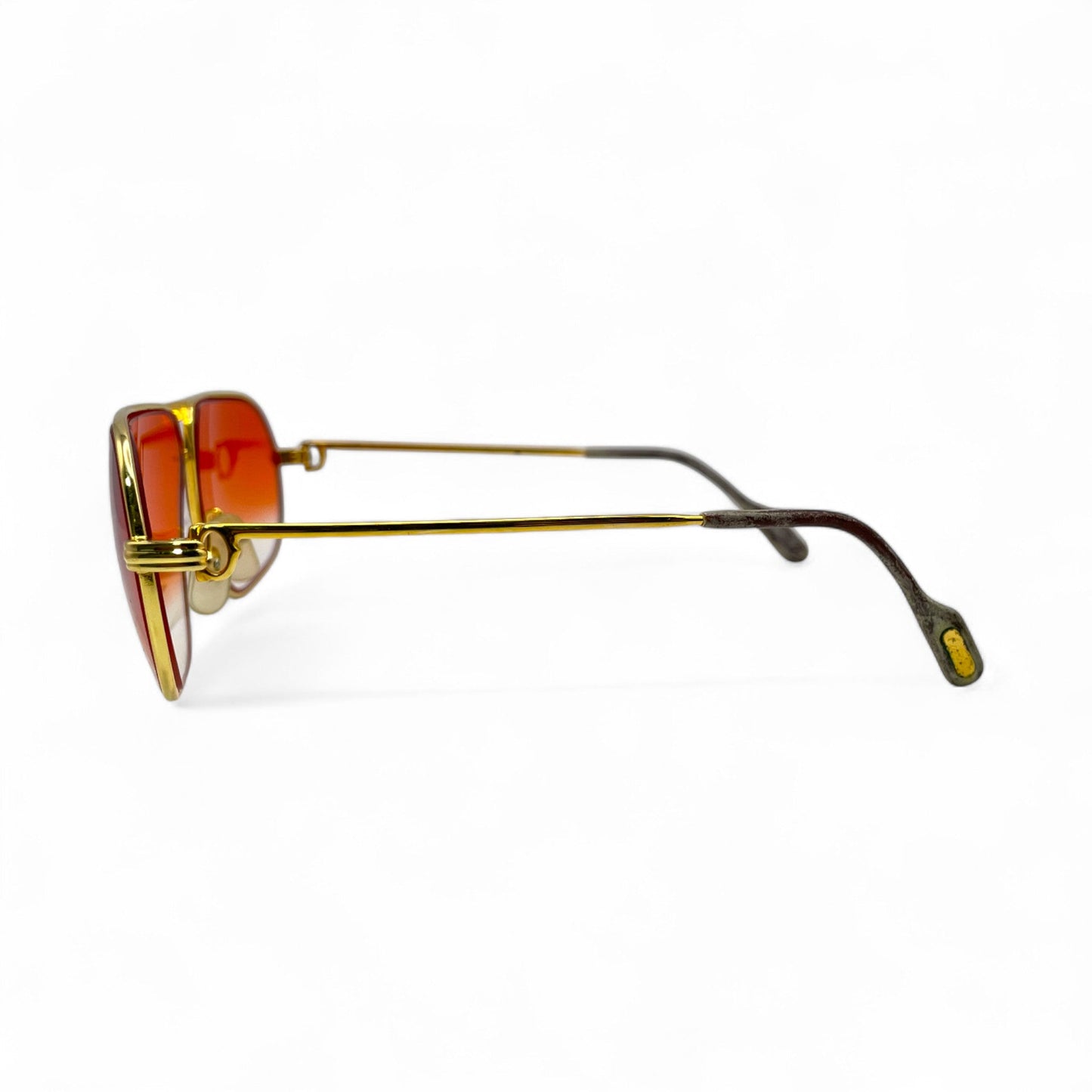 Authentic Cartier Santos (Vintage Aviators) - Gold Wires Sunglasses (80s)