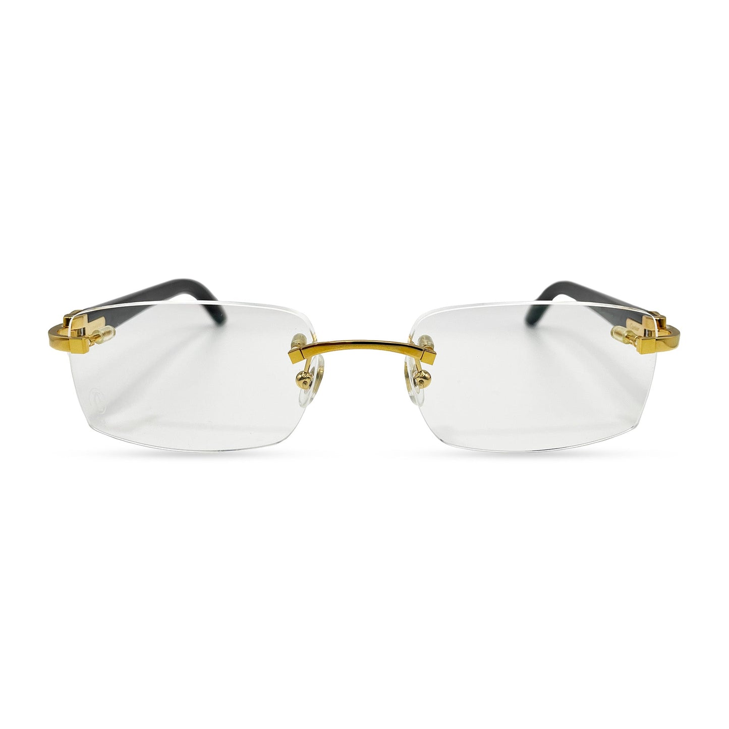 CT0046O Authentic Cartier C Decor - 53-18 Genuine Horn Eyeglasses (2010s)