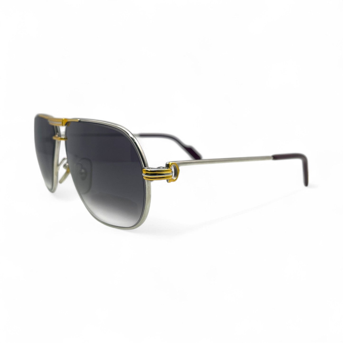 Authentic Cartier Santos (Vintage Aviators) - Gold Wires Sunglasses (80s)