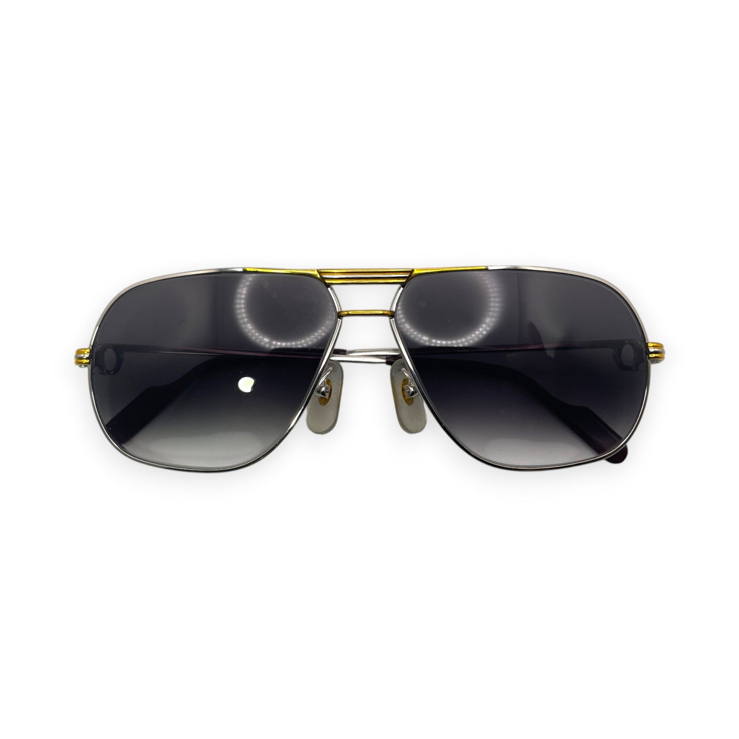 Authentic Cartier Santos (Vintage Aviators) - Gold Wires Sunglasses (80s)