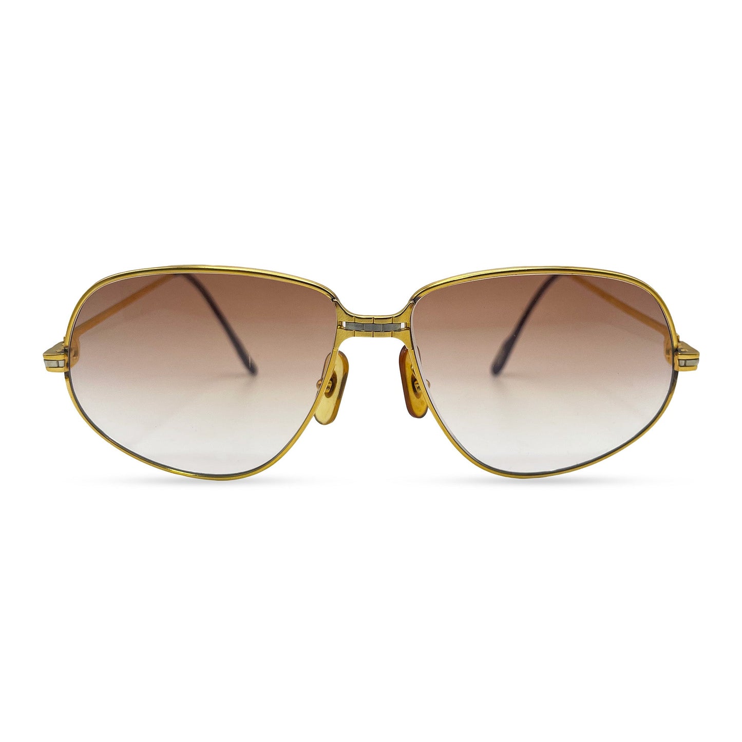 Authentic Cartier Panthere GM - Gold Wires Sunglasses w/ Brown Lenses (80s)