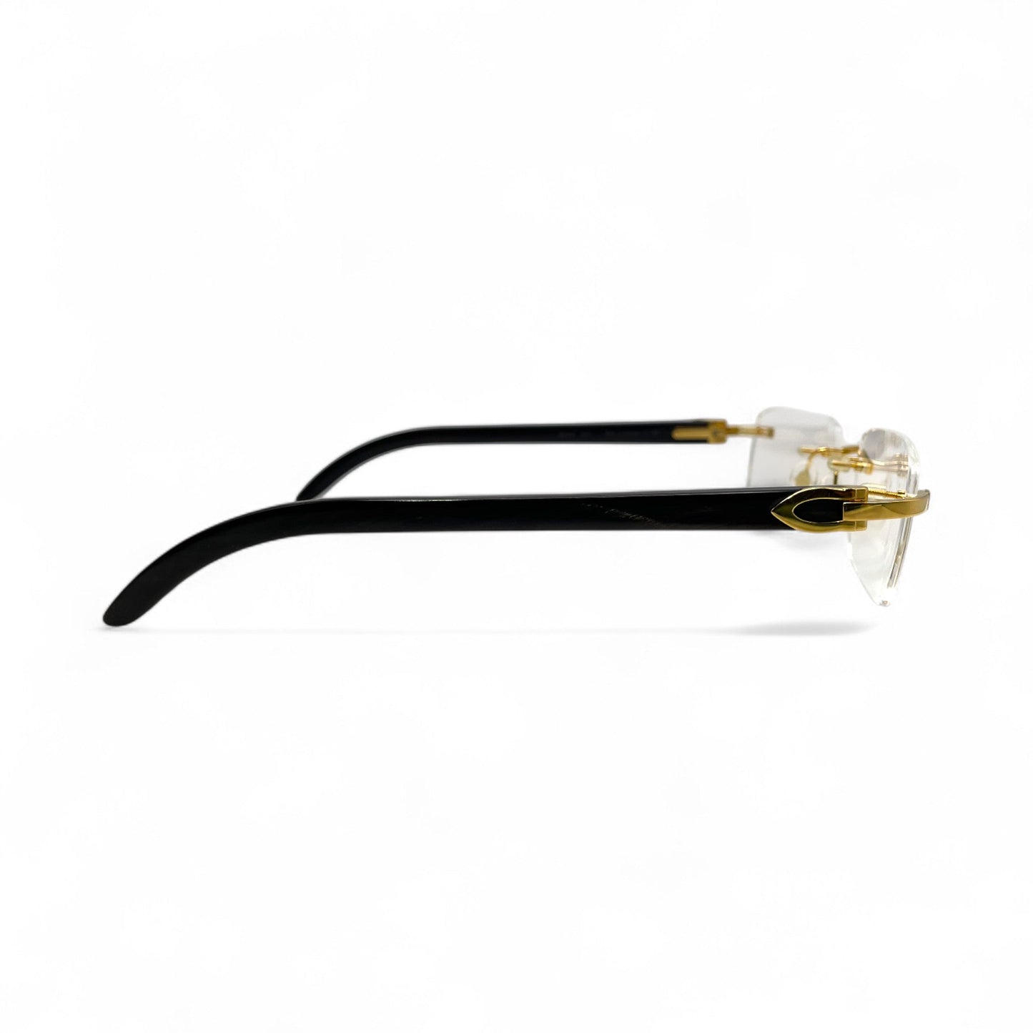 CT0046O Authentic Cartier C Decor - 53-18 Genuine Horn Eyeglasses (2010s)