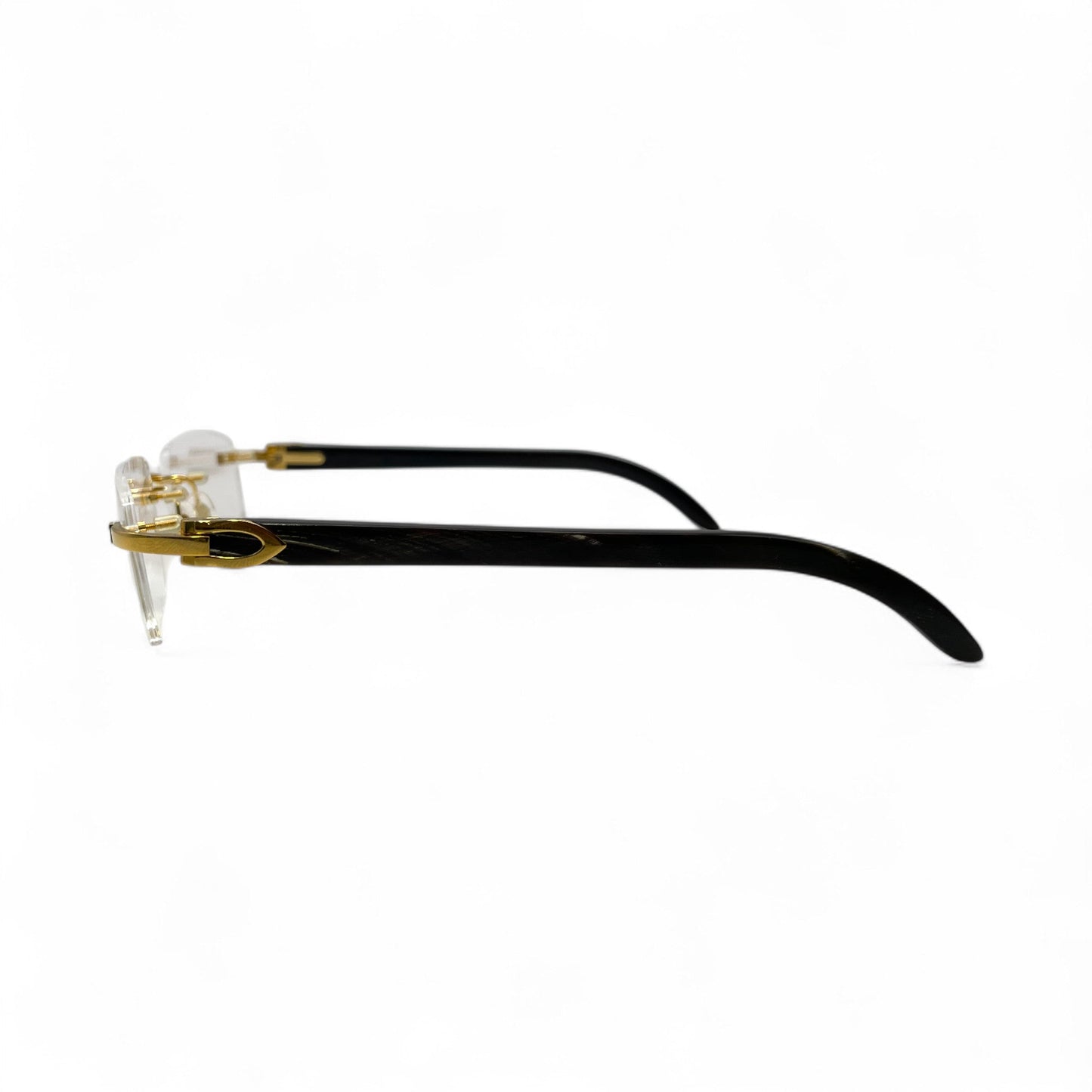 CT0046O Authentic Cartier C Decor - 53-18 Genuine Horn Eyeglasses (2010s)
