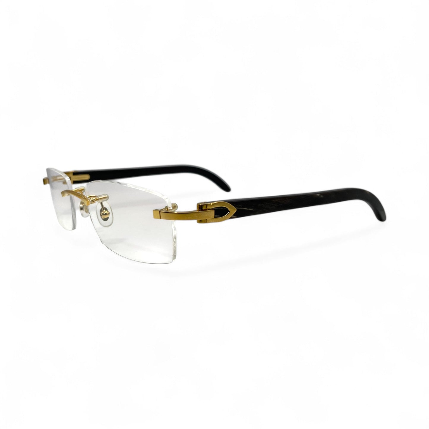 CT0046O Authentic Cartier C Decor - 53-18 Genuine Horn Eyeglasses (2010s)